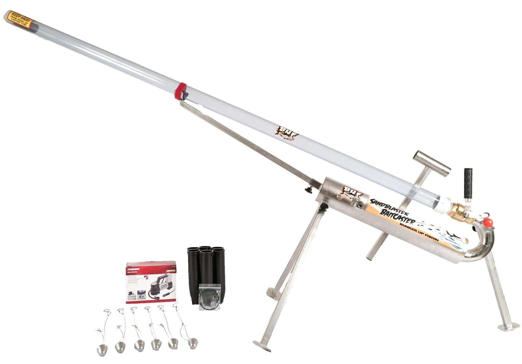 Bunker up fishin Bait launcher/Sand blaster bait caster. (42)