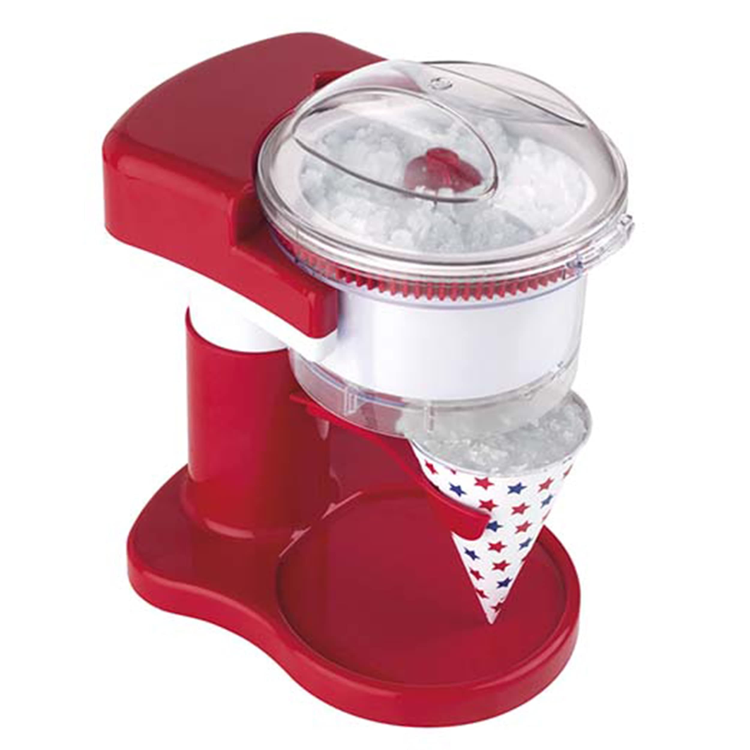 American Originals EK2100AAR Snow Cone Maker Machine, Makes Delicious Ice Treats, Slushies, Crushed Ice, Includes 20 Paper Cones
