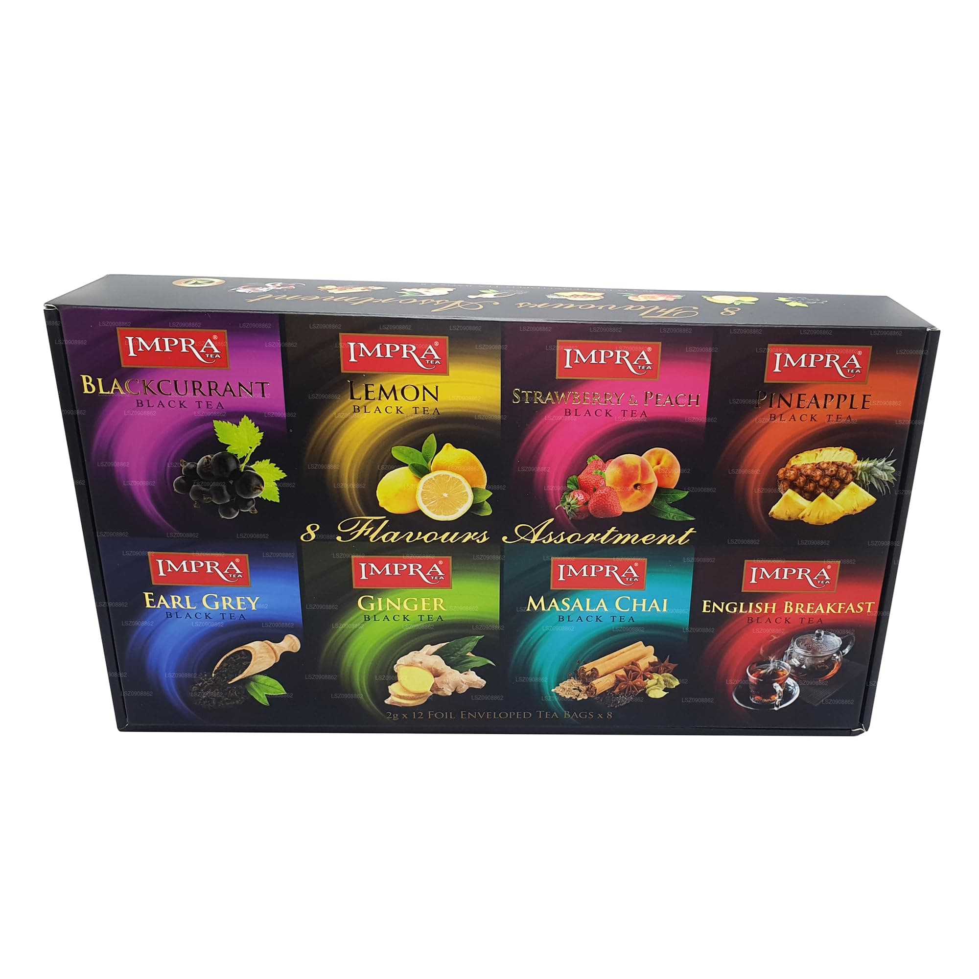 Impra Black Tea Collection Gift Pack 8 Flavors, 80-Count Tea Bags per order