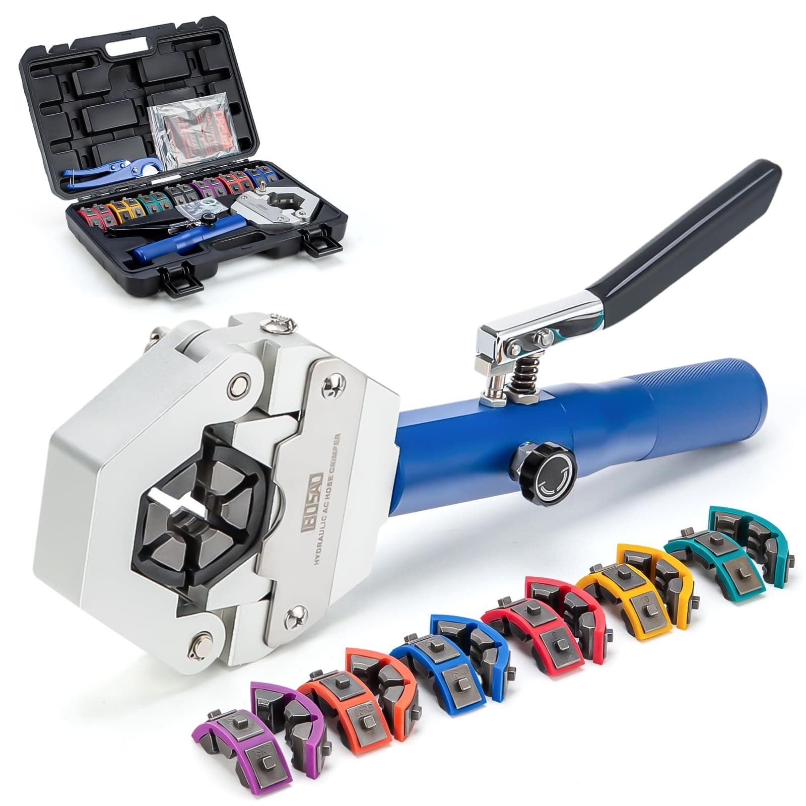 IBOSAD Hydraulic AC Hose Crimper Hydra-Krimp 71500 Manual A/C Hose Crimper Kit Air Conditioning Repaire Handheld Hydraulic Hose Crimping Tool for BH Air Conditioner Hose & Beadlock A/C Fittings