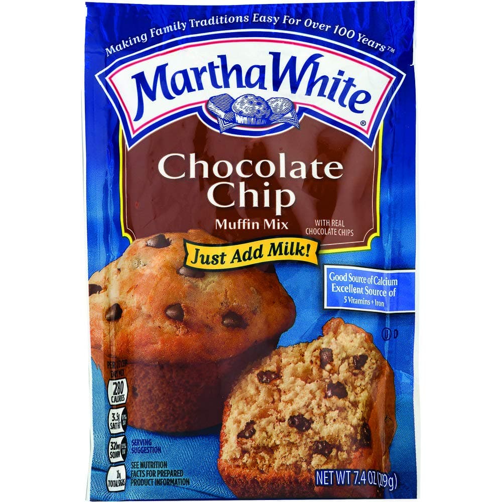 Martha White Chocolate Chip Muffin Mix, 7.4 Ounce