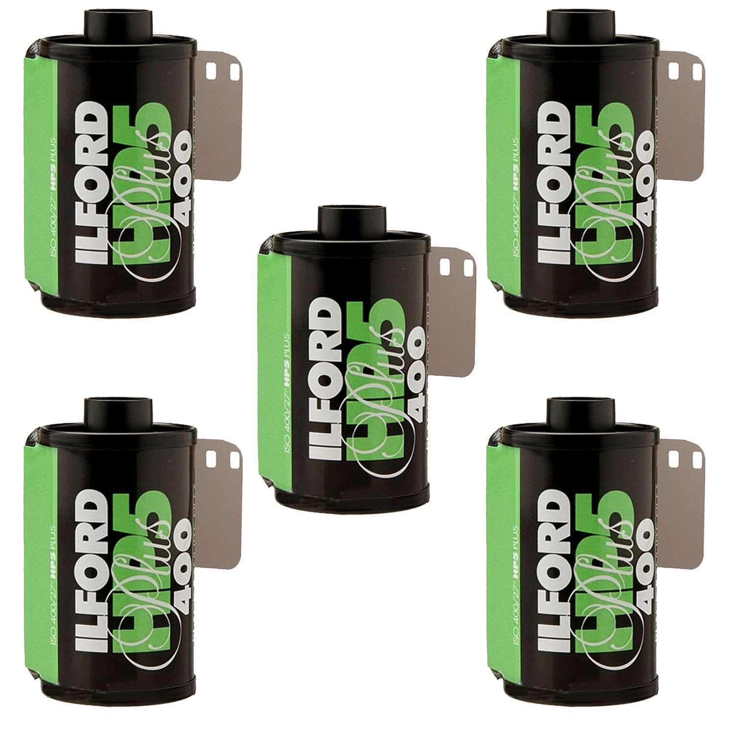 5 X Ilford HP5 Plus, Black and White Print Film, 135 (35 mm), ISO 400, 24 Exposures (1700646)