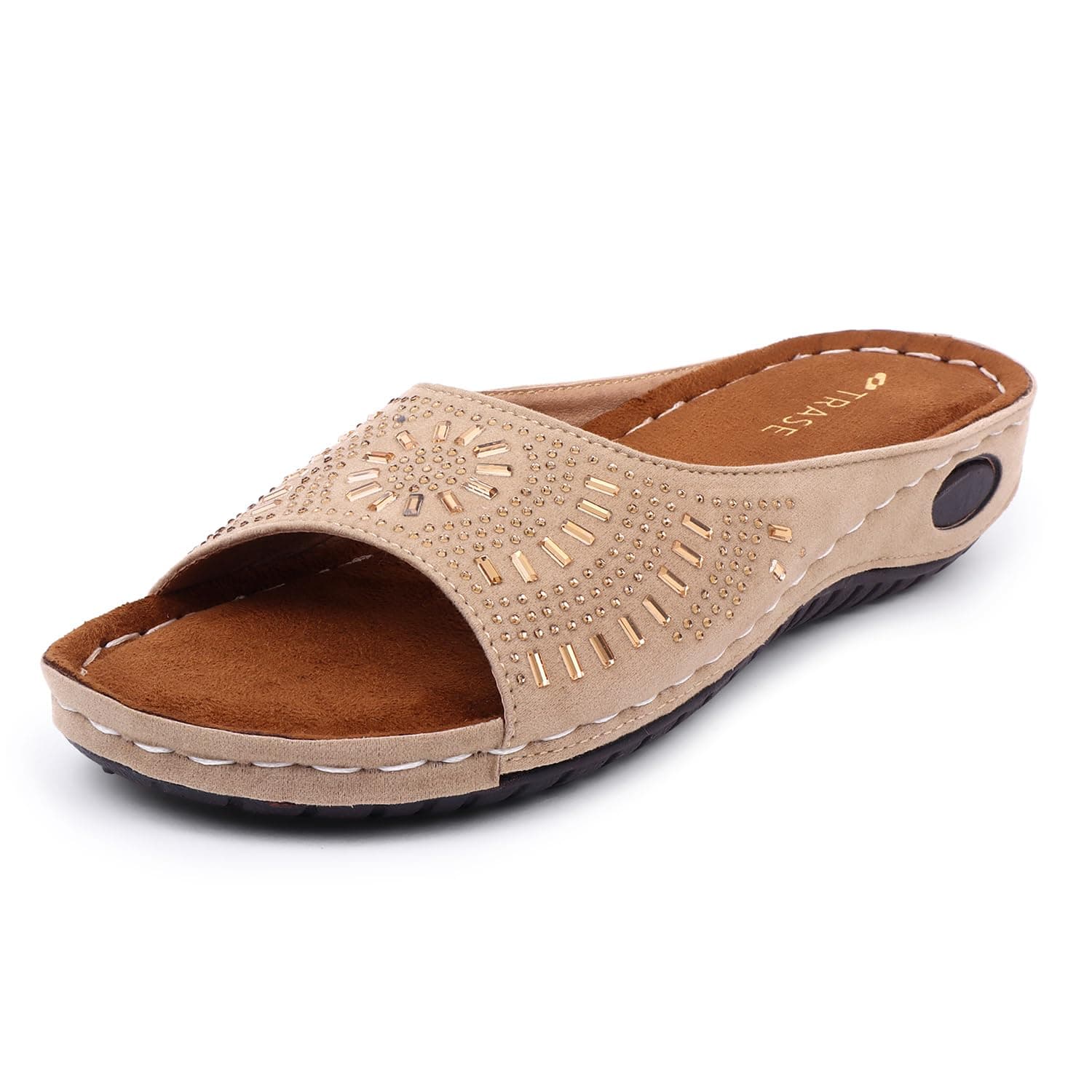 TRASE Women Doctor Ortho Soft Fancy Slippers, Comfortable Sandals For Women, Lightweight Diabetic And Orthopedic Footwear, Ideal For Knee And Foot Pain Relief