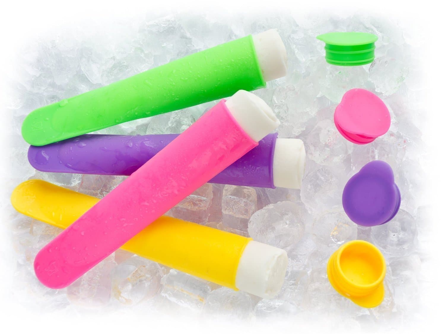 Xcellent Global (3 Pack) Silicone Ice Popsicle Maker / Mold Set Random Color M-HG014