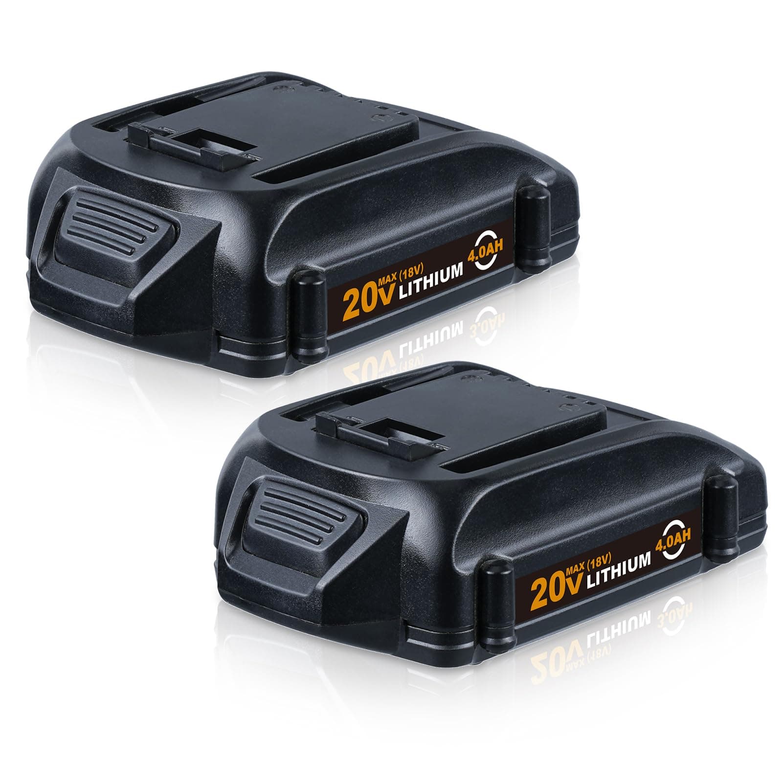 VINIDA 2Pack 20V 4.0Ah Battery 20V Max WA3520 Lithium Battery WG151s WG155s WG251s WG255s WG540s WG545s Tool Batteries