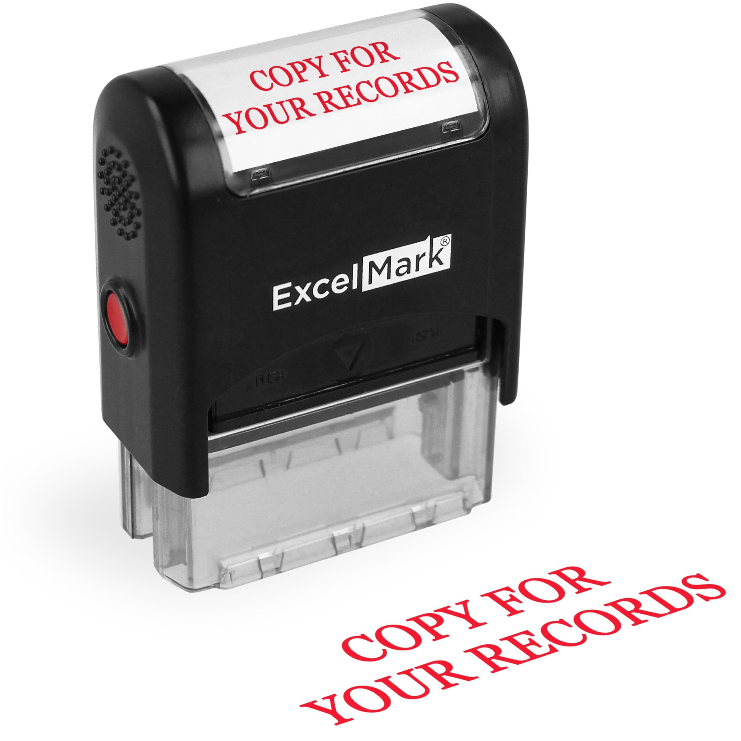 ExcelMark Copy for Your Records Self Inking Rubber Stamp - Red Ink (A1539)