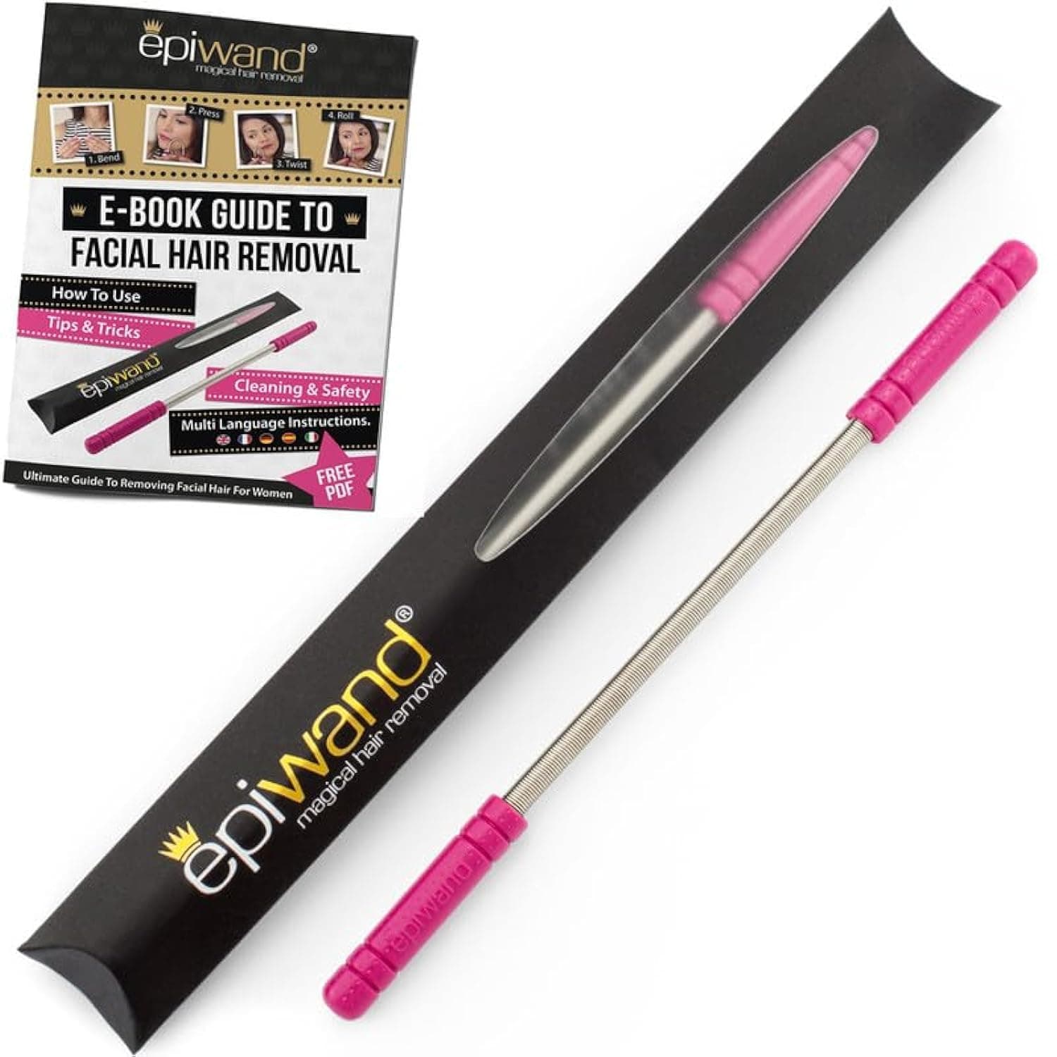 Facial Hair Remover Spring Threading Tool - Our Women’s Facial Epilator Coil Removes Peach Fuzz, Chin, Cheek, Neck, Mustache & Upper Lip Hair Quickly - Includes Instructions & Gift Box.