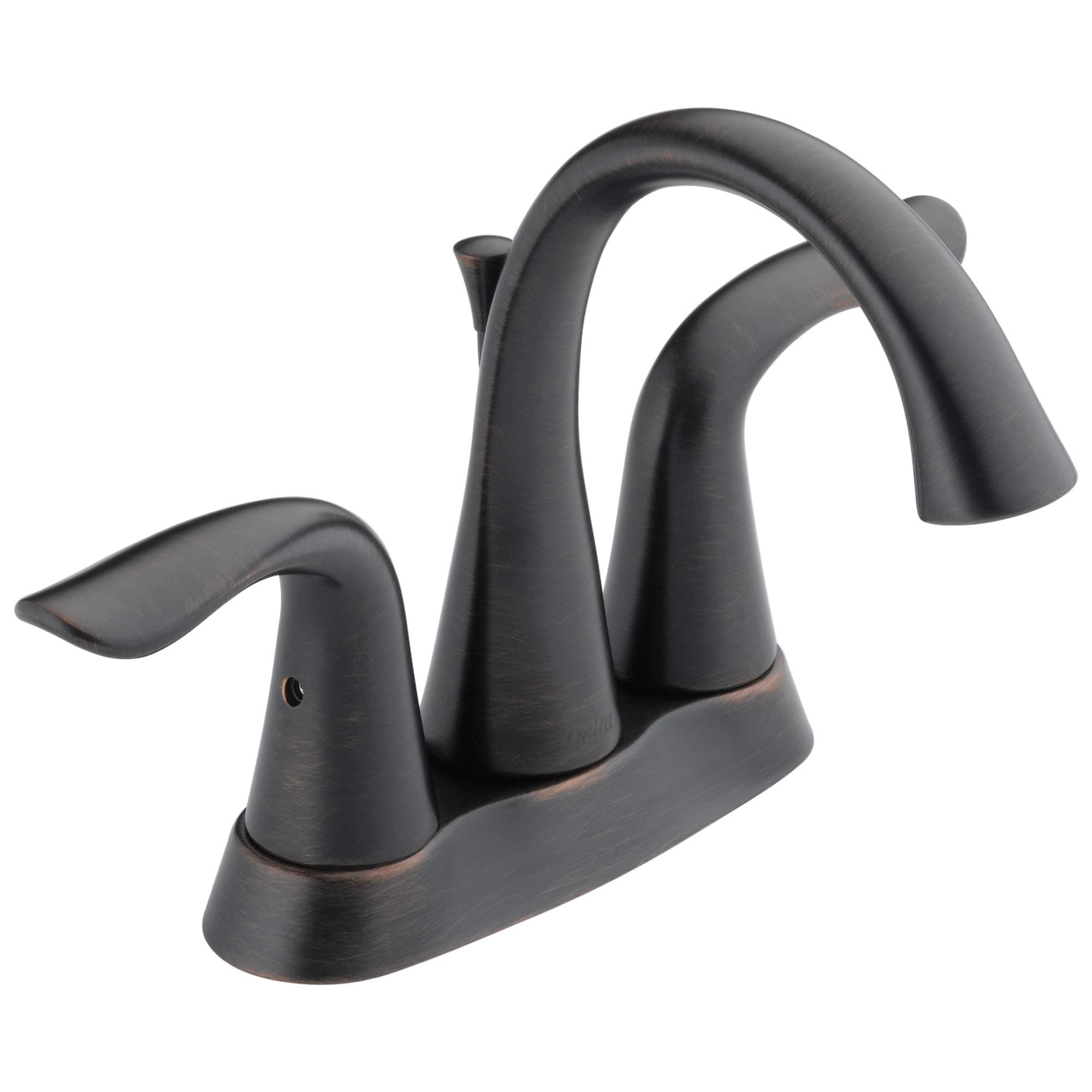 Delta Lahara Centerset Oil Rubbed Bronze Bathroom Faucet, 4 Inch 3 Hole Bathroom Sink Faucet for Vanity, Metal Push-Pop Drain Assembly, Venetian Bronze 2538-RBMPU-DST