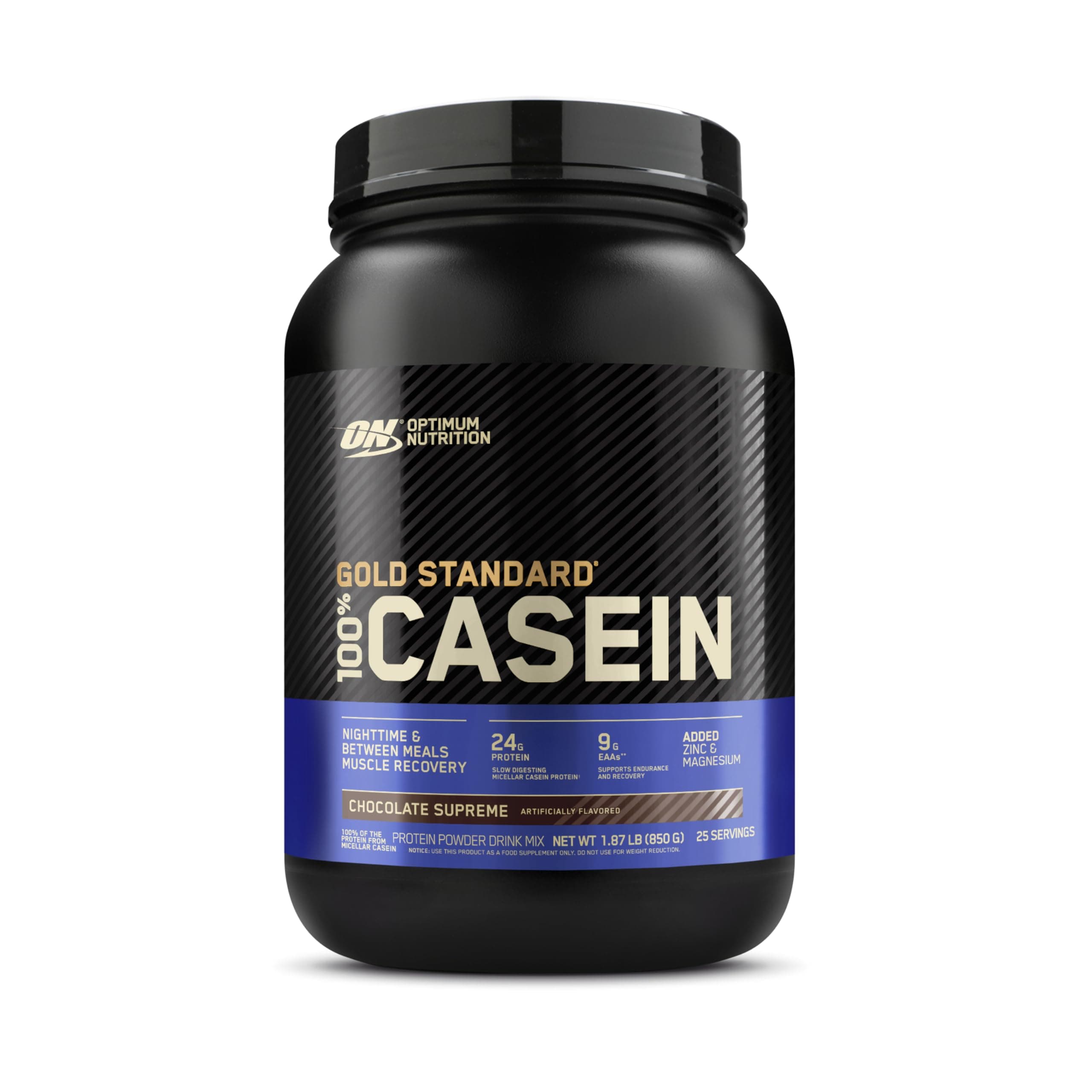 Gold Standard 100% Micellar Casein Protein Powder, Slow Digesting, Helps Keep You Full, Overnight Muscle Recovery, Chocolate Supreme, 2 Pound (Packaging May Vary)
