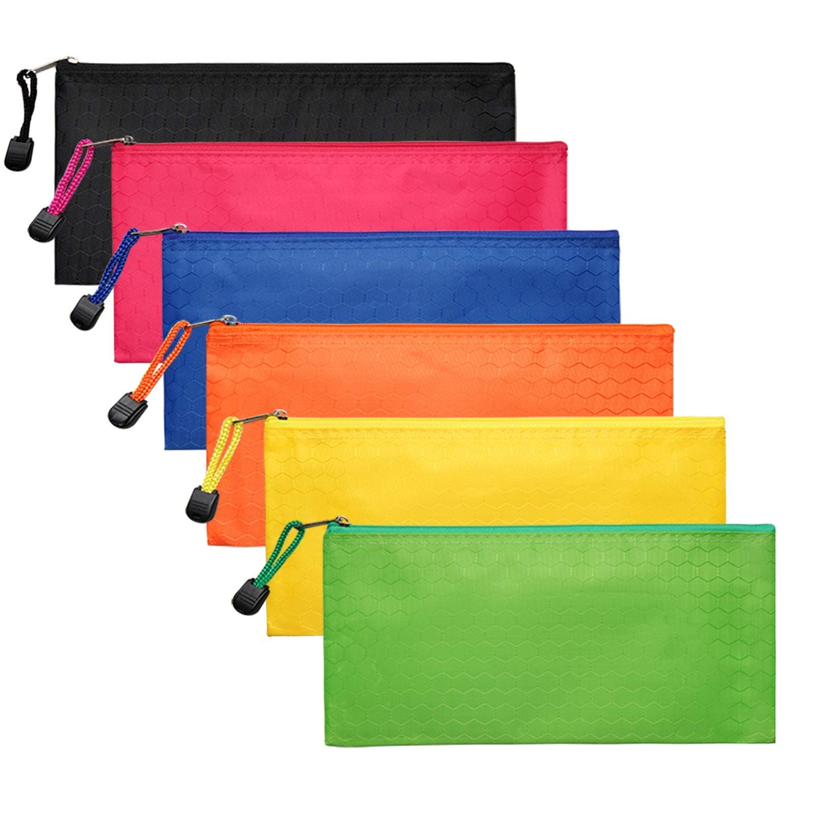 Zipper Pencil Pouches, 6Pcs Pencil Pouch Small Zipper Pencil Bags Waterproof Pencil Cases, Multipurpose Travel Bags for Office Supplies Cosmetics Travel Accessories 6 Colors