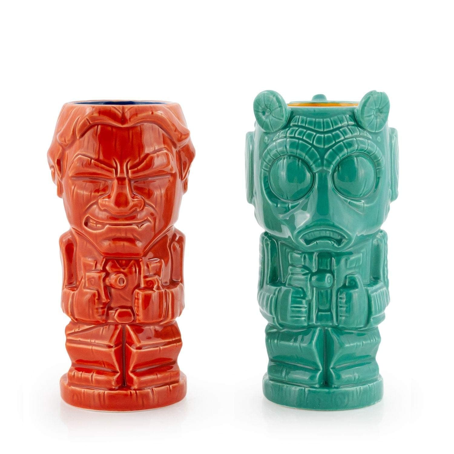 Geeki Tikis Star Wars Han Solo & Greedo Mug Set | Official Star Wars Collectible Tiki Style Ceramic Cup | Holds 19 Oz. & 21 Oz.