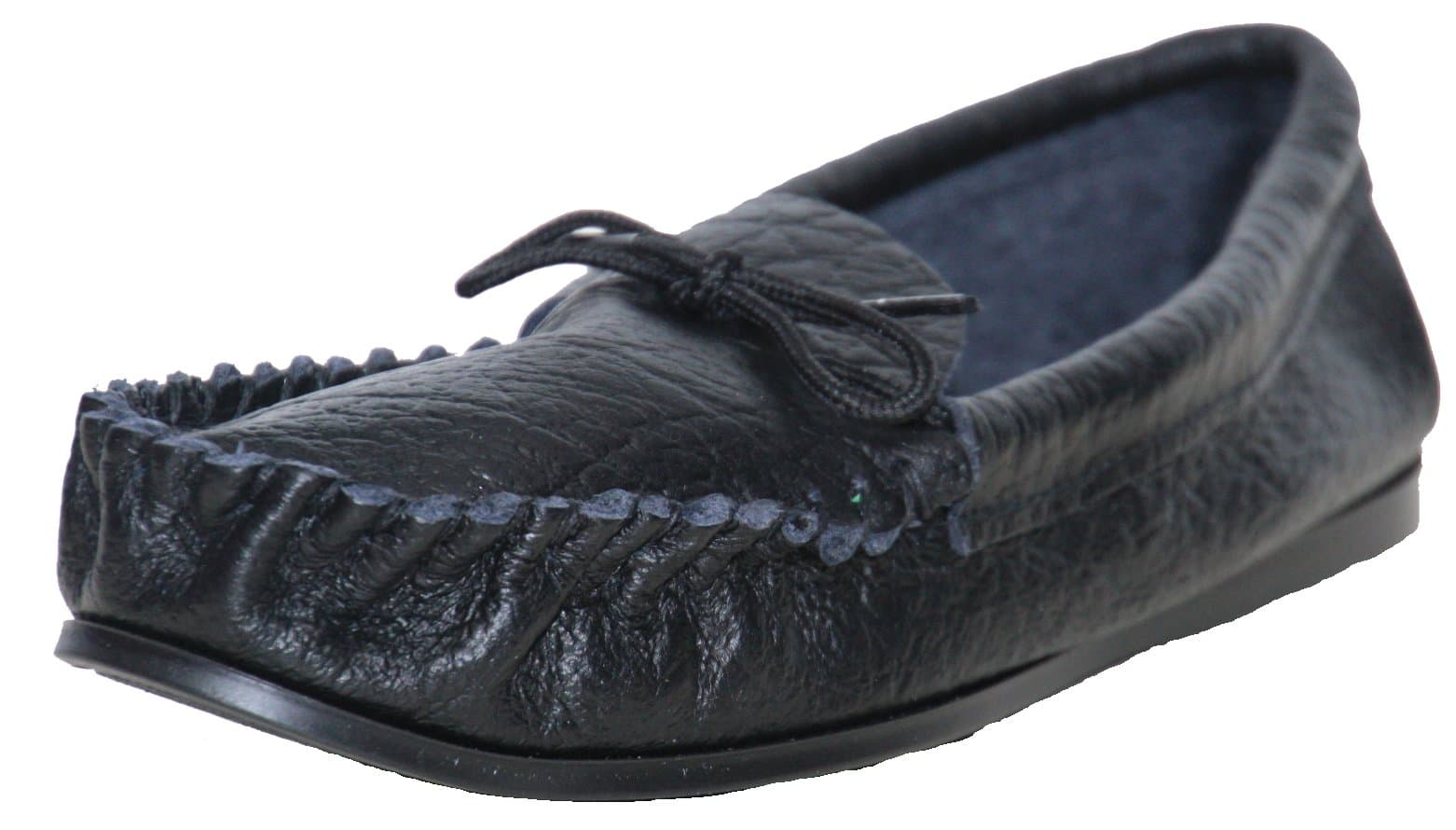 MoccasinsMens LEATHER HAND MADE CASUAL MOCCS SLIPPERS SHOES BLACK UK 9