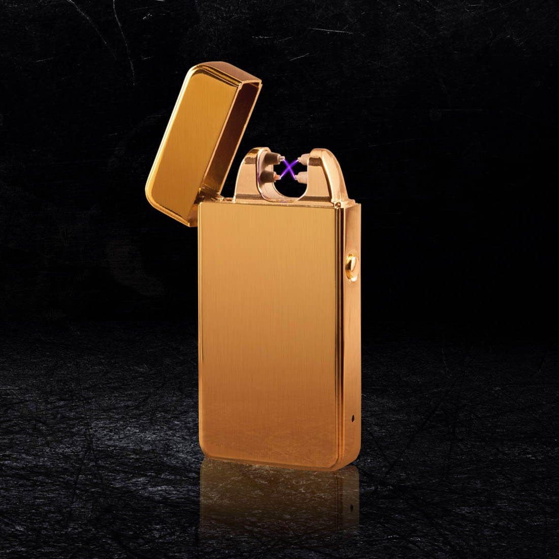 Novi Plasma Lighter, New Generation Windproof and Flameless Electronic Lighter, USB Rechargeable Electric Arc Cigarette Lighter (Gold)