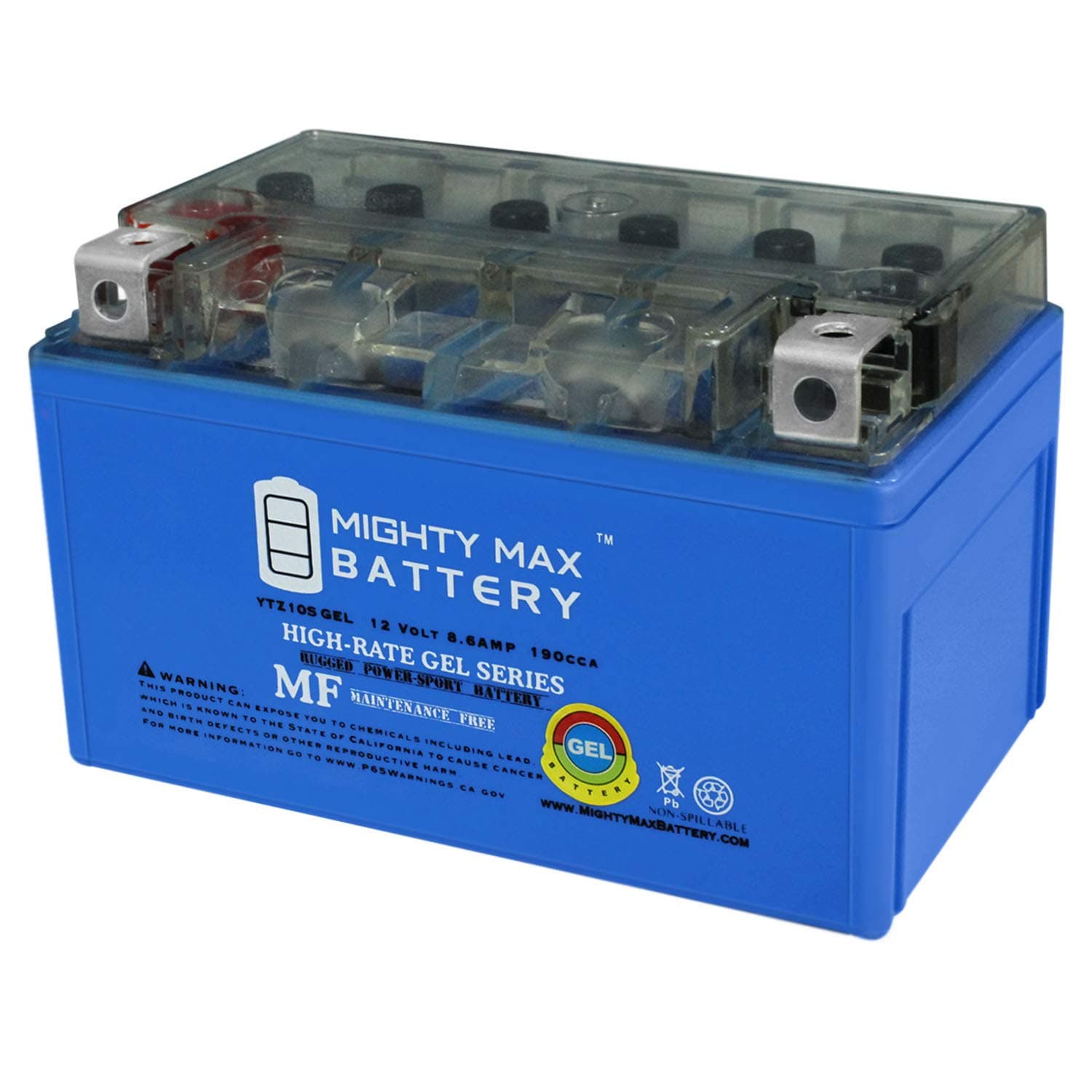 Mighty Max Battery 12V 8.6AH 190CCA Gel Replacement Battery Compatible with Honda CB919, CBR954RR,KTM 690 Duke MV