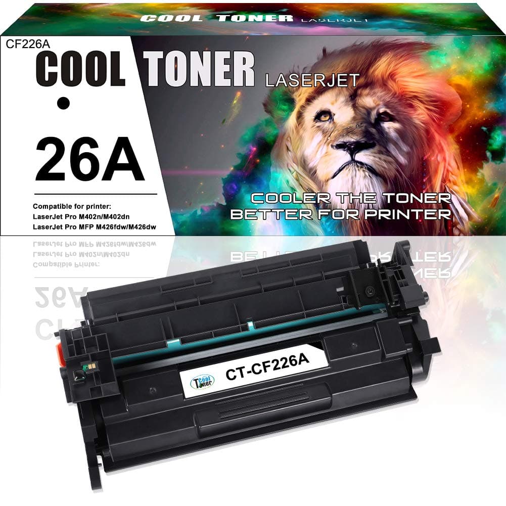 Cool Toner Compatible Toner Cartridge Replacement for HP 26A CF226A (CF226X 26X) Toner for Laserjet Pro MFP M426FDW M426FDN M402DN M402D M426DW M402DW Toner