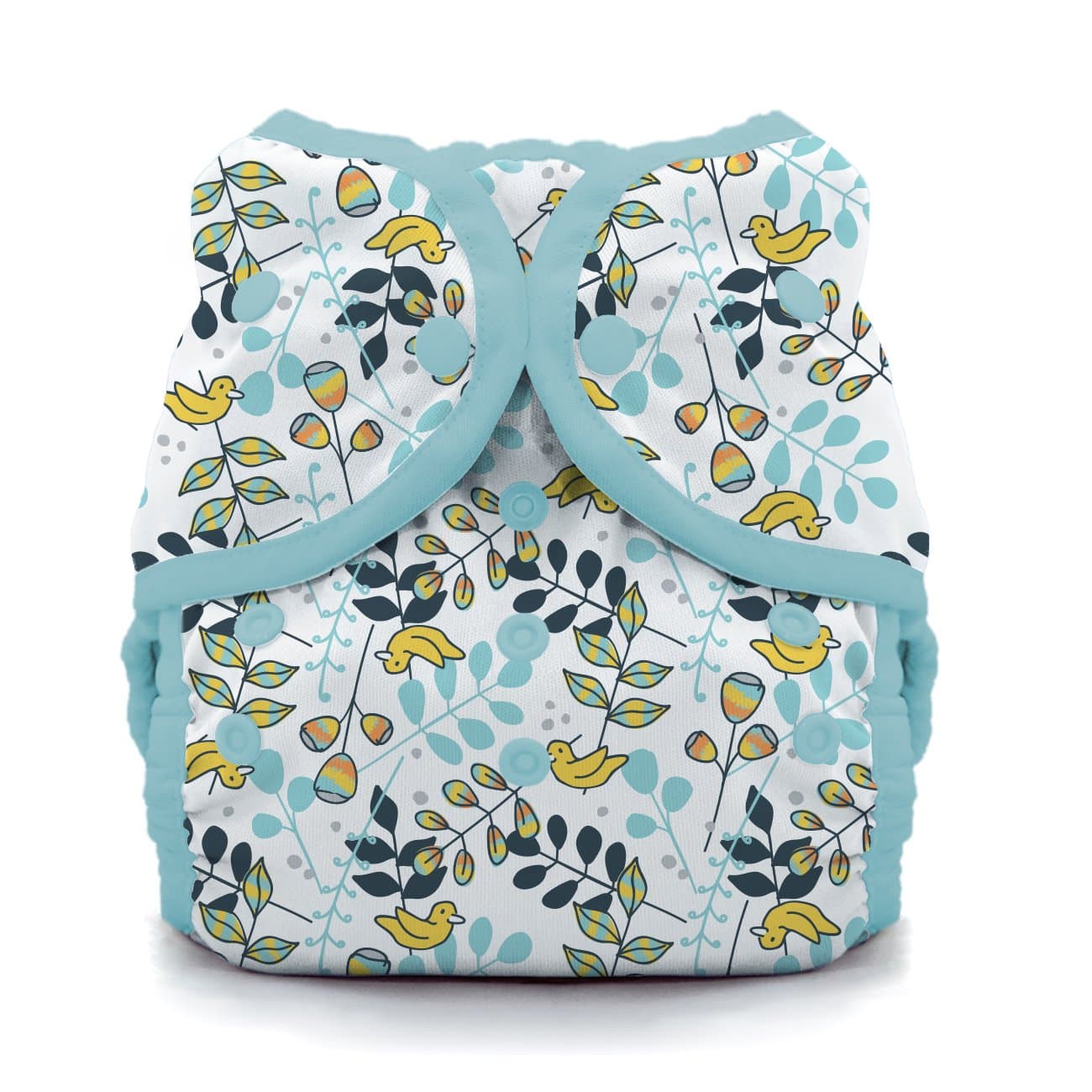Thirsties Duo Wrap Cloth Diaper Cover, Snap Closure, Birdie Size Two (18-40 lbs)