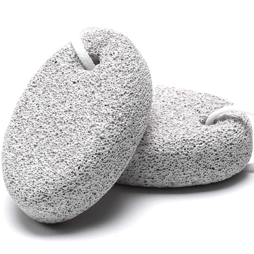 2PCS Natural Pumice Stone for Feet, Lava Pedicure Tools Hard Skin Callus Remover for Men/Women Feet and Hands - Natural Foot File Exfoliation to Remove Dead Skin