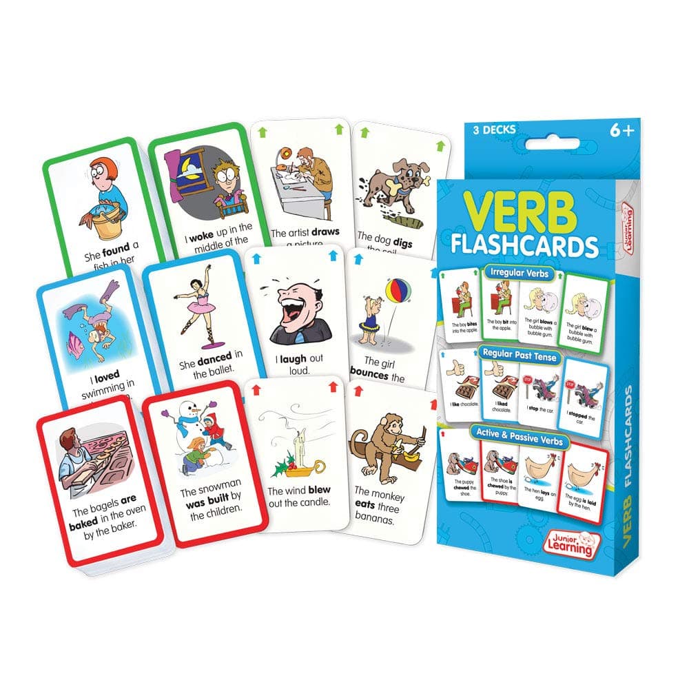 Verb Flashcards Flashcards, multicolor