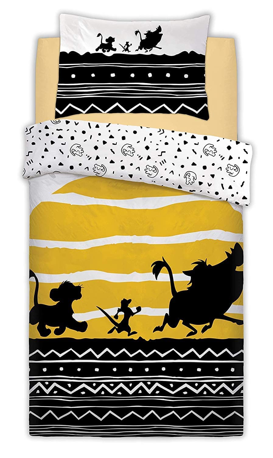 Lion King Disney Tribal Sunrise Single Duvet Quilt Reversible Bedding Cover and Pillowcase Bedding Set