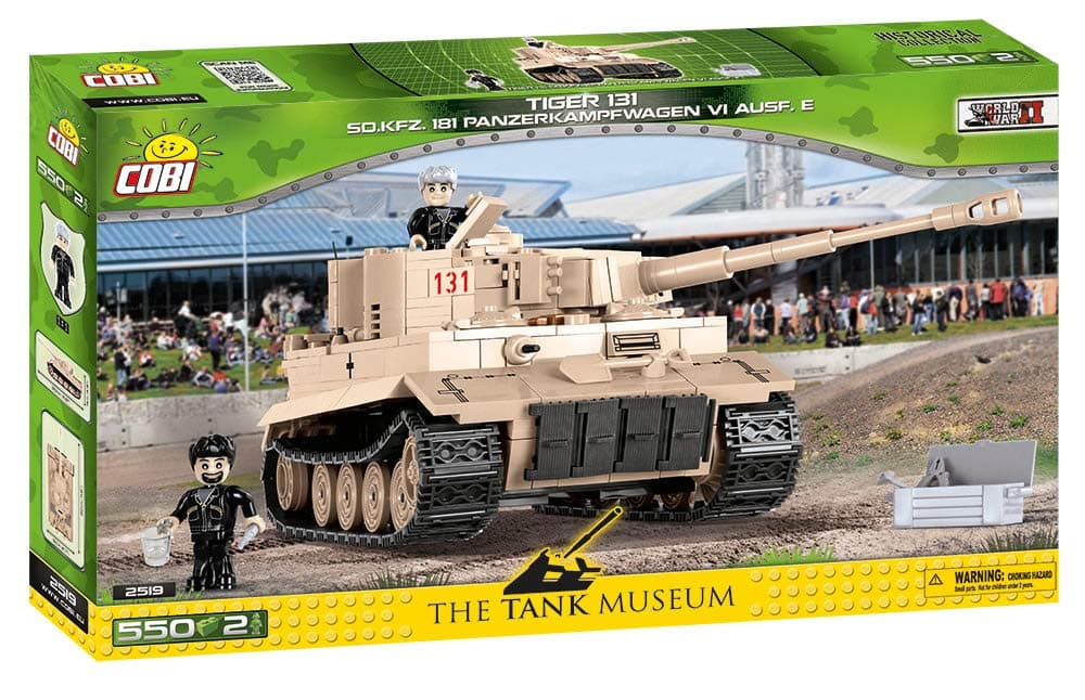 COBI COBI-550 PCS Small Army / 2519/ Tiger I 131 The Tank M Construction Toys, Beige