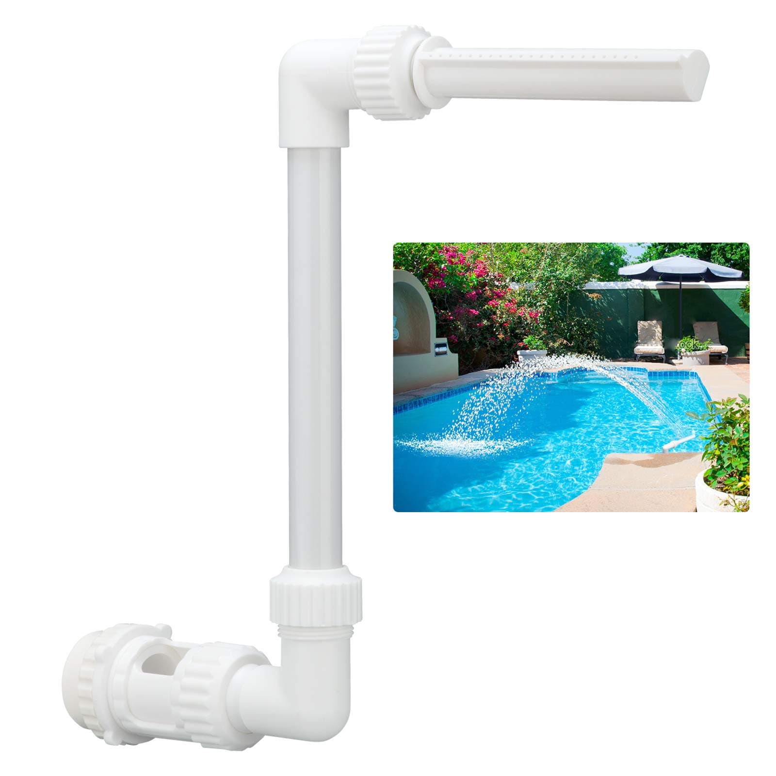 ZCONIEY Swimming Pool Fountain Waterfall Sprinkler Above In Ground Pools Decor Cascade Water Fun Spray