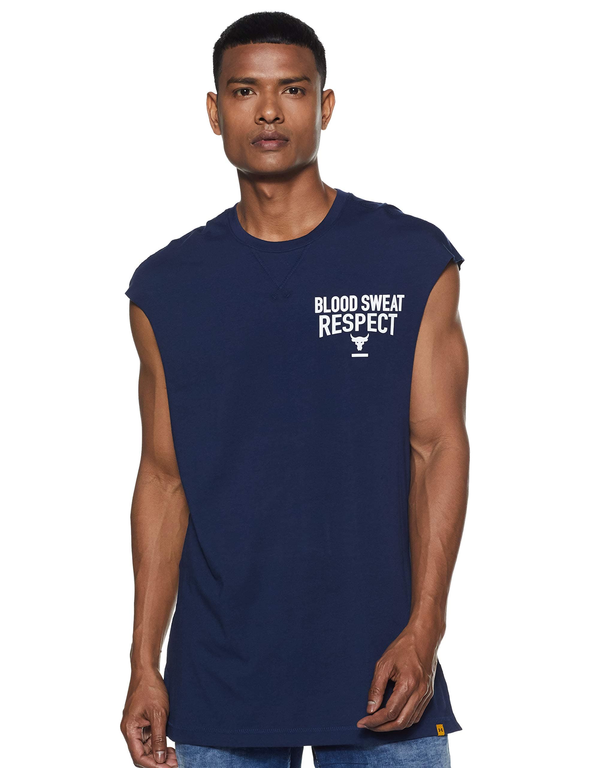 Project Rock B.S.R. Blood Sweat Respect Cut-Off Mens Vest Top (X-Small)