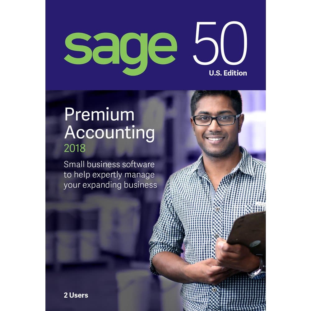 Sage Software Sage 50 Premium Accounting 2018 U.S. 2-User (2-Users)