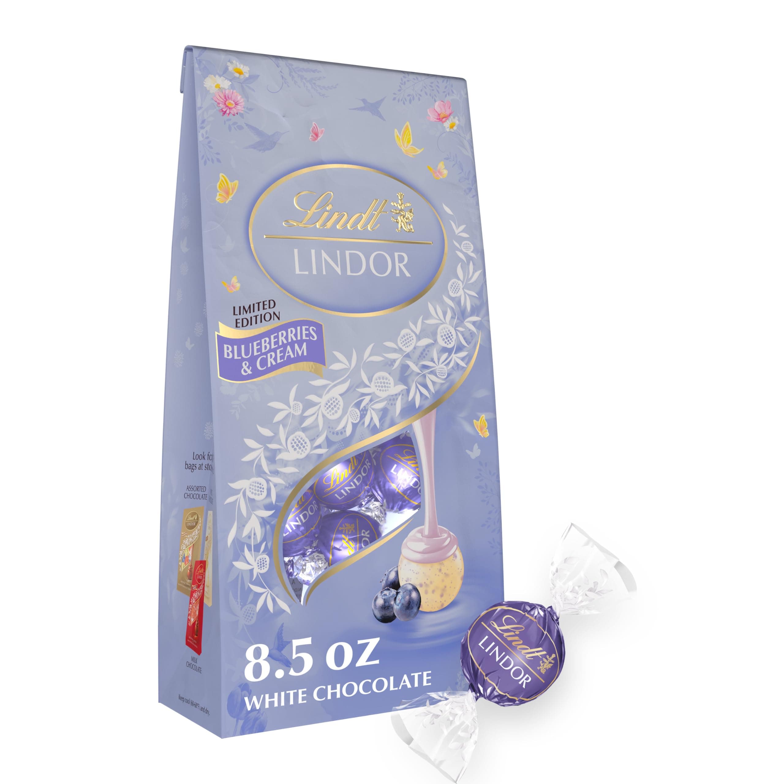 Lindt Lindor Blueberries & Cream Truffles 8.5 oz. Bag
