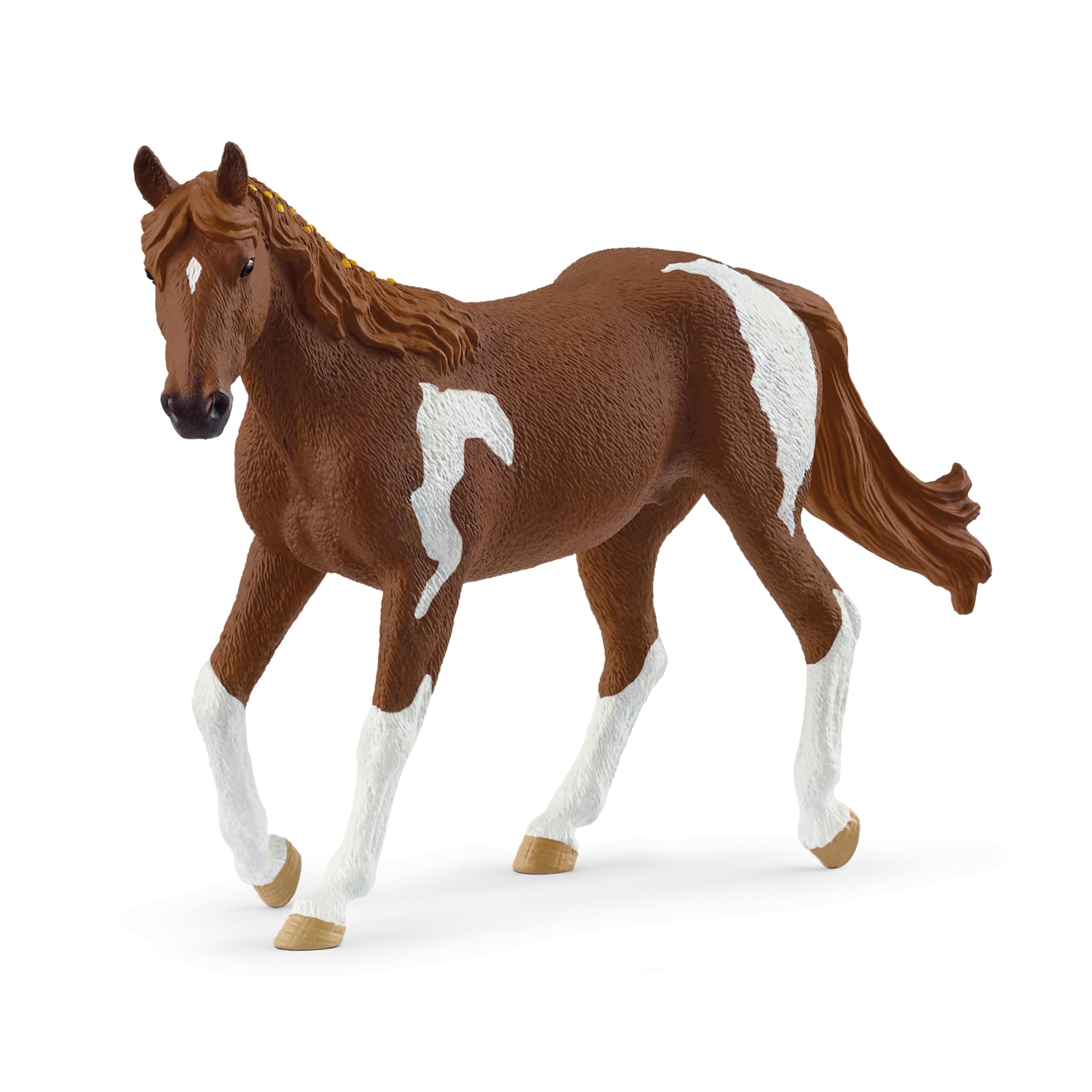SCHLEICH Horse Club - Paint Horse Mare - 6" Hand-Painted Collectable, Realistic Toy Horse Figurine for Girls and Boys. Durable, Educational Figure for Fun Imaginative Play. Kids Toys Ages 5+ 14901
