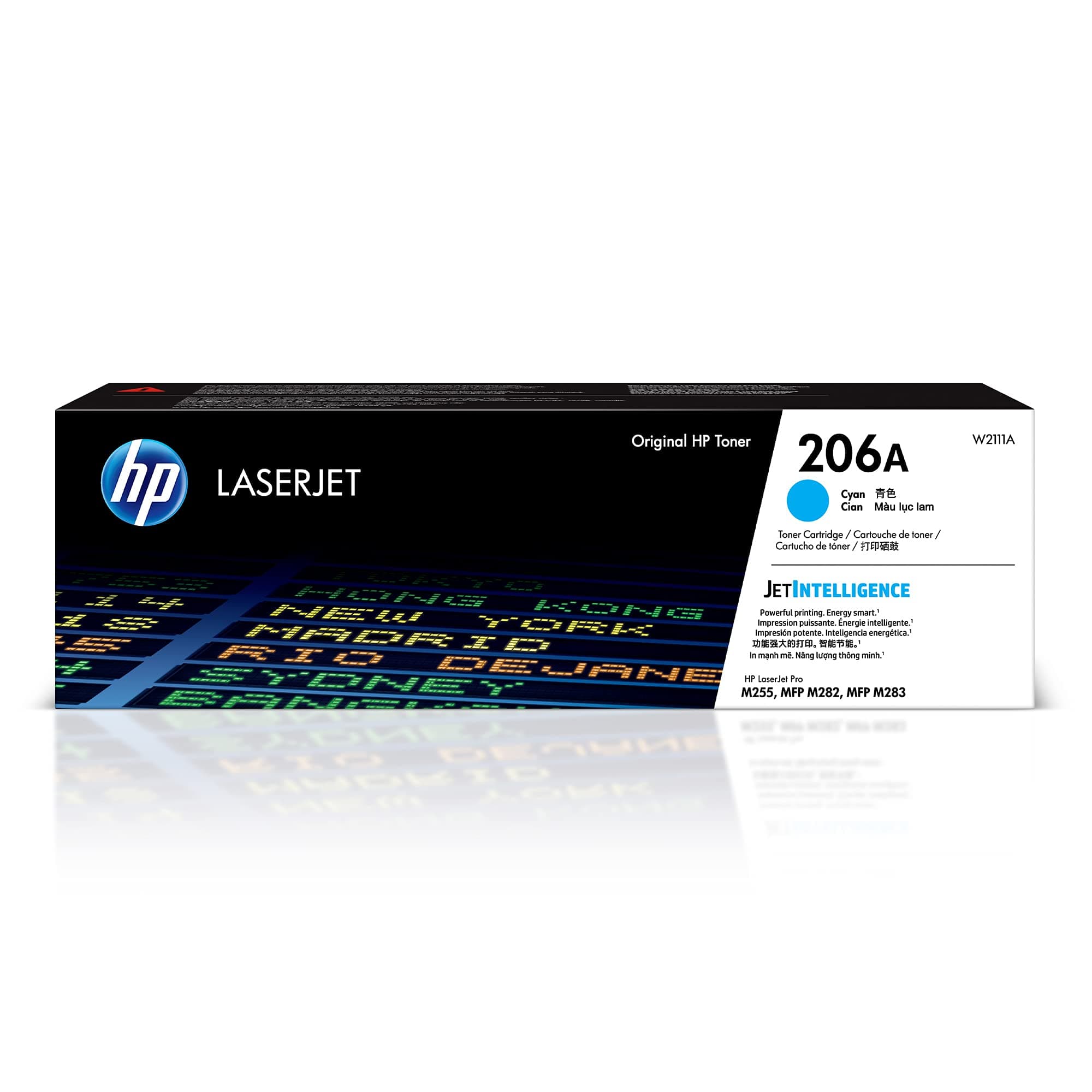 HP 206A Cyan Toner Cartridge | Works with Color LaserJet Pro M255, MFP M282, M283 Series | W2111A