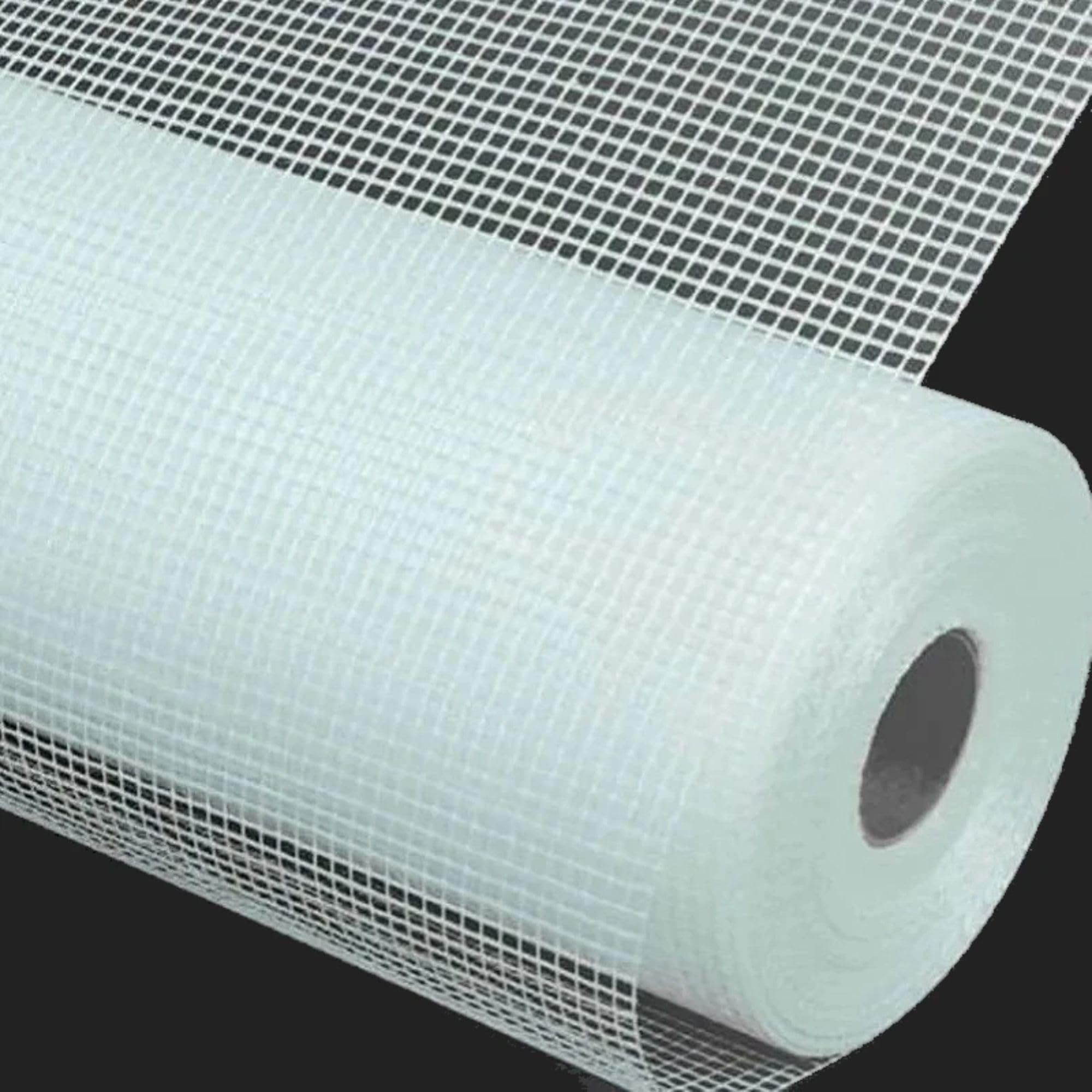 CROMAR Scrimtex Glass Fibre Scrim | Roof Reinforcing Roll | Reinforcing Fibreglass Mesh | 50m x 1m – Liquid Roof Coating Fiberglass Matting for Crack Repair & Reinforcement