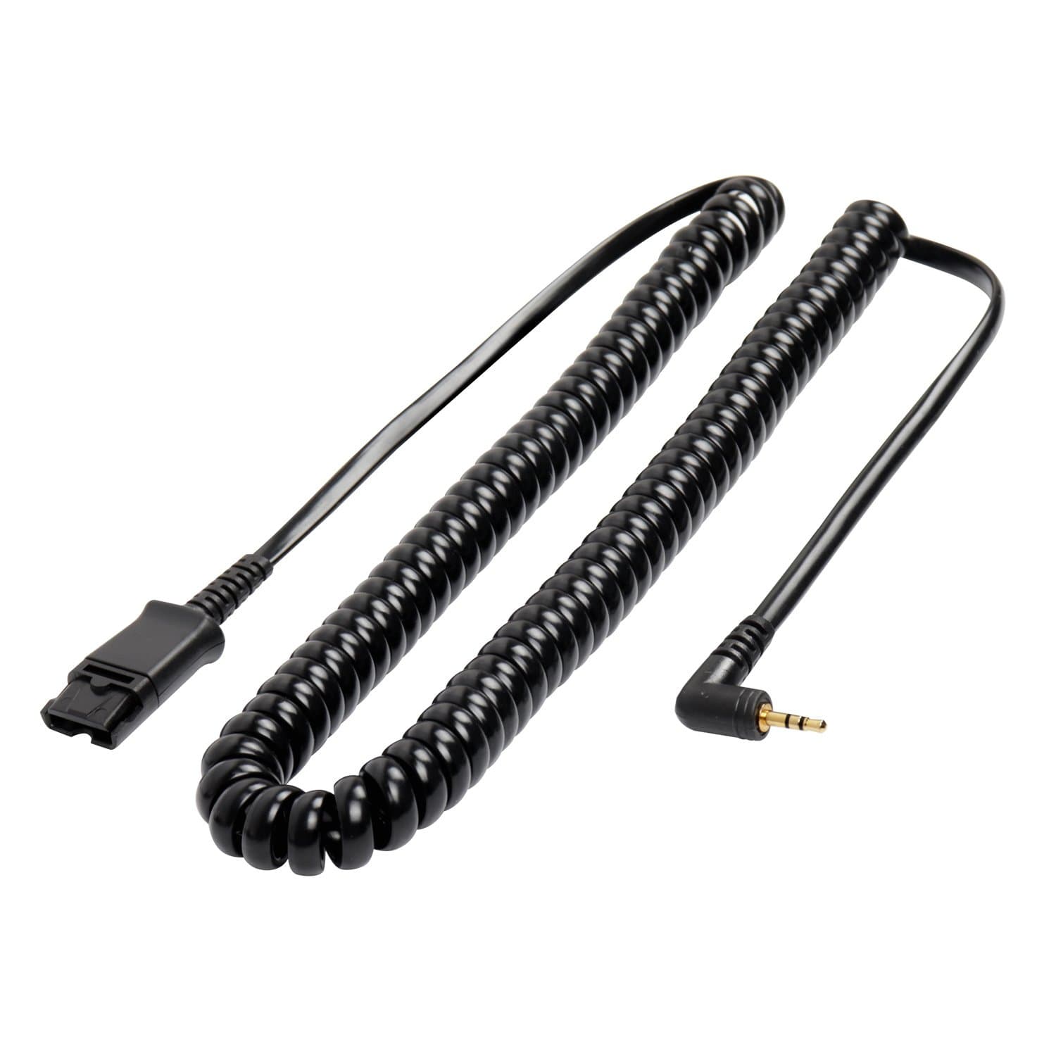 2.5mm Plug to QD(Quick Disconnect) Cable,Headset Cord for All Plantronics QD Compatible Headsets Cisco Linksys SPA Polycom Grandstream Panasonic Zultys & Gigaset Office IP & Many Cordless Dect Phones