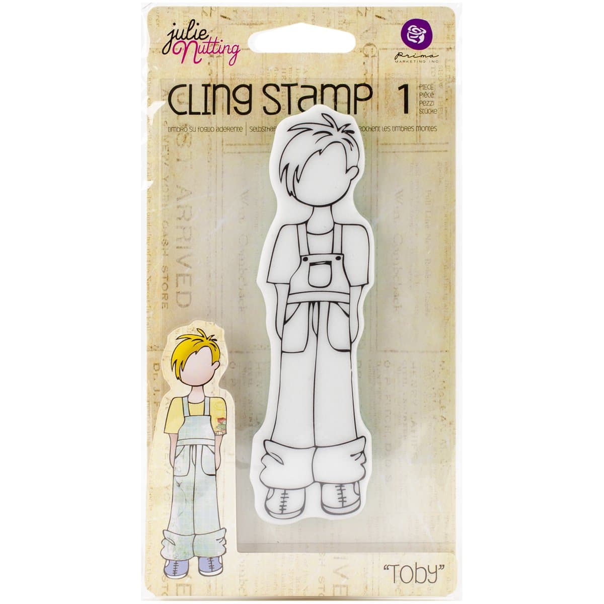 PRIMA MARKETING INCJulie Nutting Mixed Media Cling Rubber Stamps-Toby