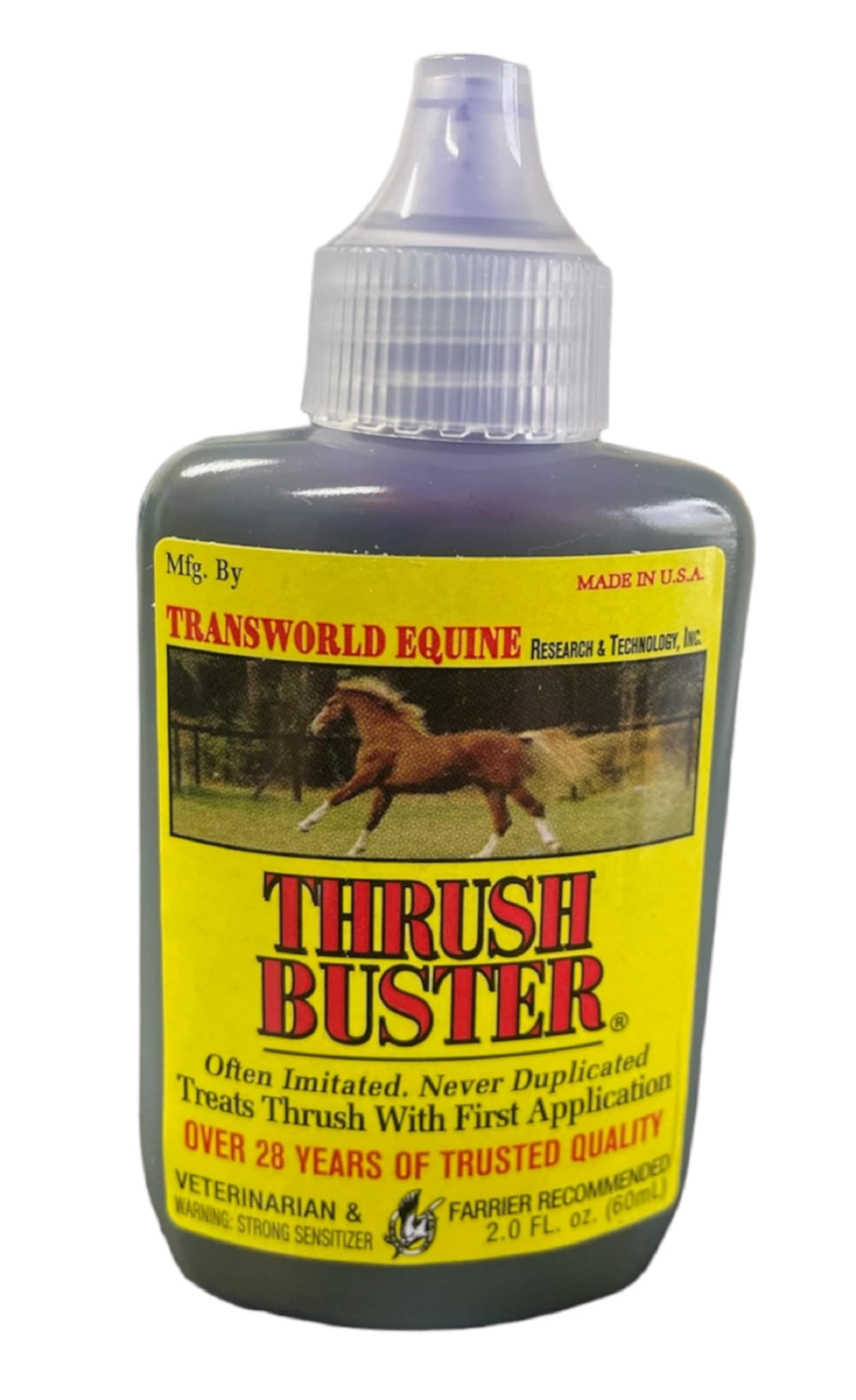 Thrush Treatment for Horses, Hoof Care Liquid to Help Maintain Healthy Hooves, Purple Stain Formula, Easy to Apply, Equine Farrier Favorite, 2 oz