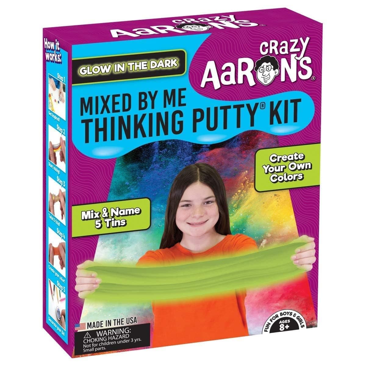 Crazy Aaron's Thinking Putty, Mixed by Me Thinking Putty Kit, Glow in The Dark