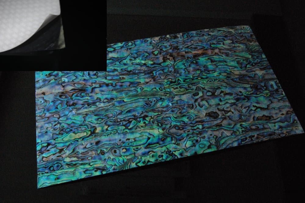 Blue Paua Enhanced Adhesive Veneer (9.4" x 5.5" x 0.007")