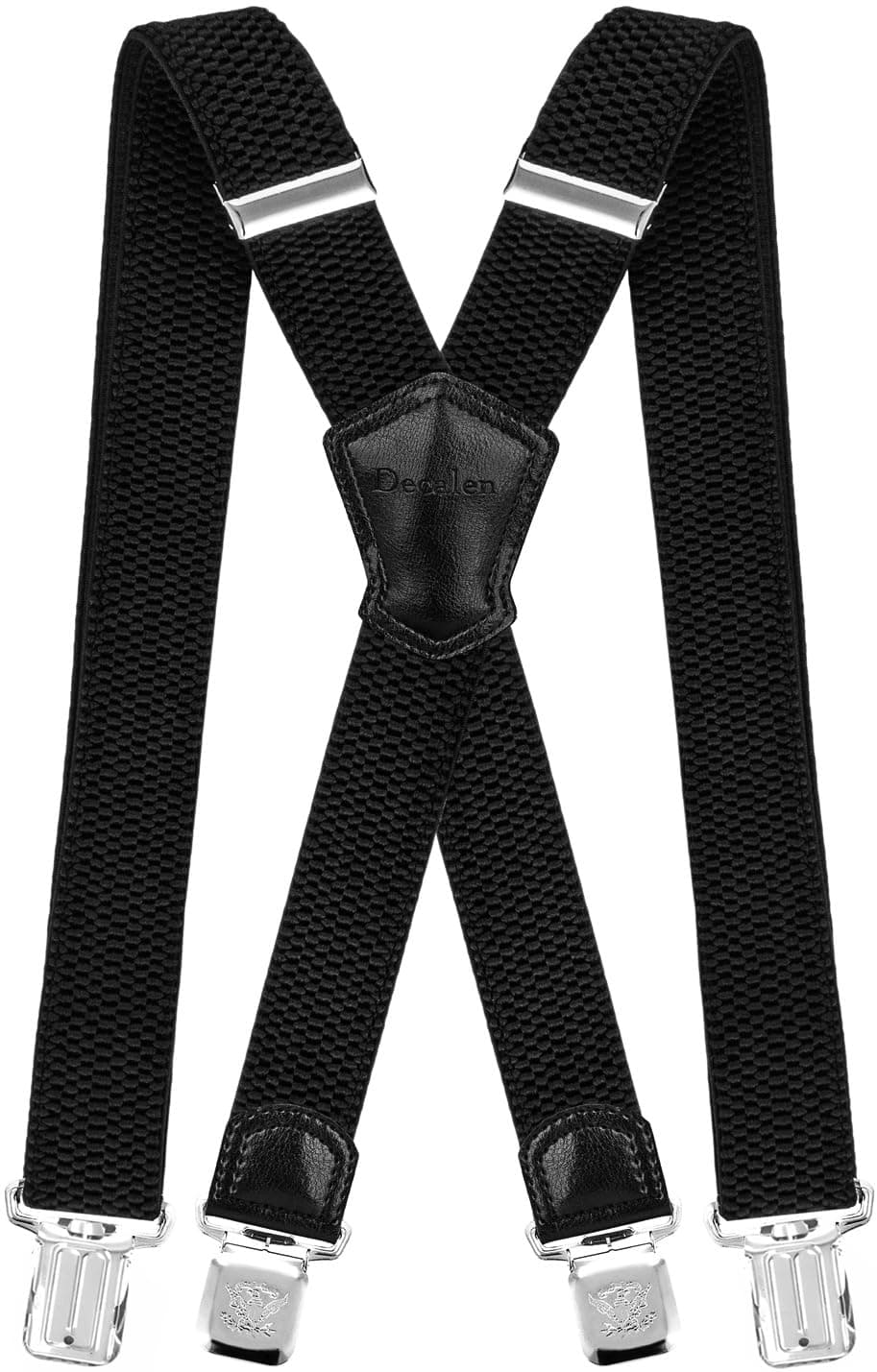 Mens Suspenders Very Strong Clips Heavy Duty Braces Big and Tall X Style