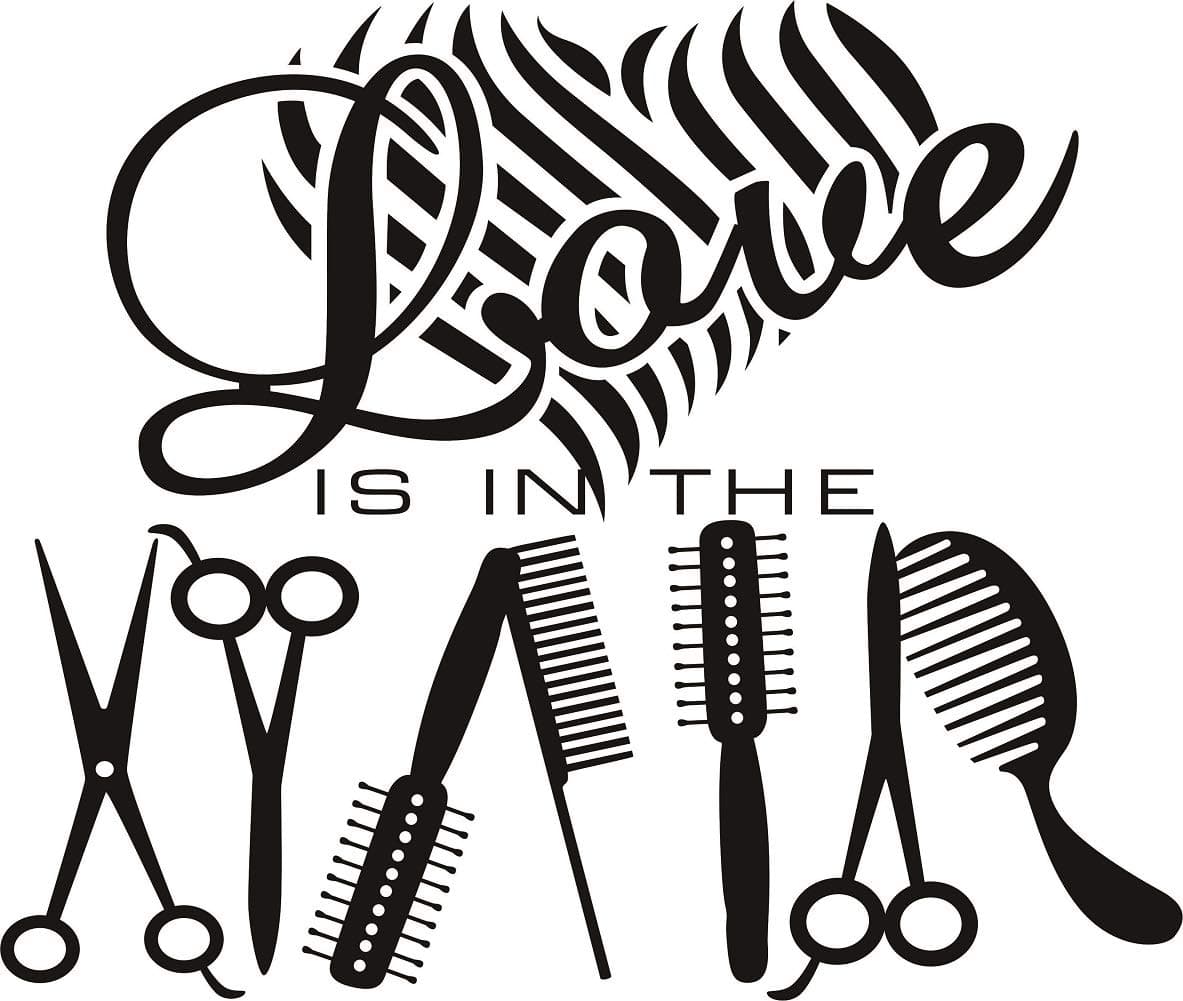 Charming Hairdressing Utensils Home Decor Beauty Salon Barbershop DIY Wall Decal Decoration Removable Vinyl Art Wall Stickers