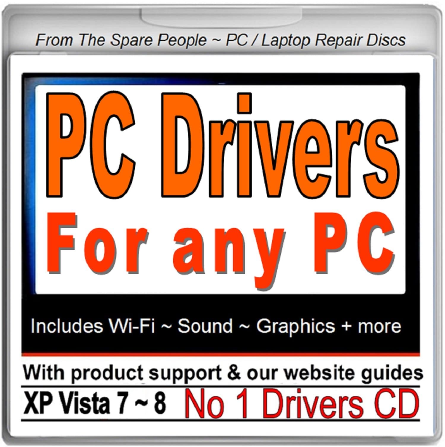 DRIVER DISC for WINDOWS ~ 7 / 8 / VISTA / XP ~ ALL LAPTOPS + PC's ~ NO INTERNET Connection required