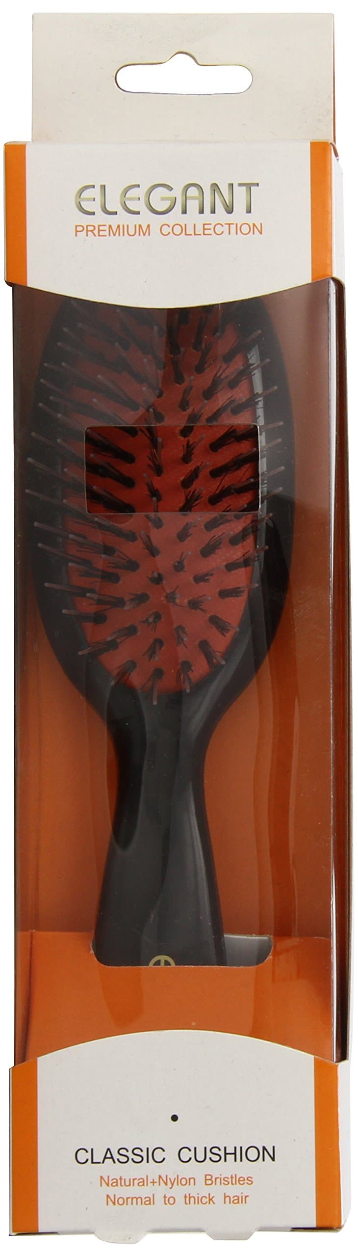 Elegant Brushes Superlite Premium Oval PorcuPine Brush, Black, Small