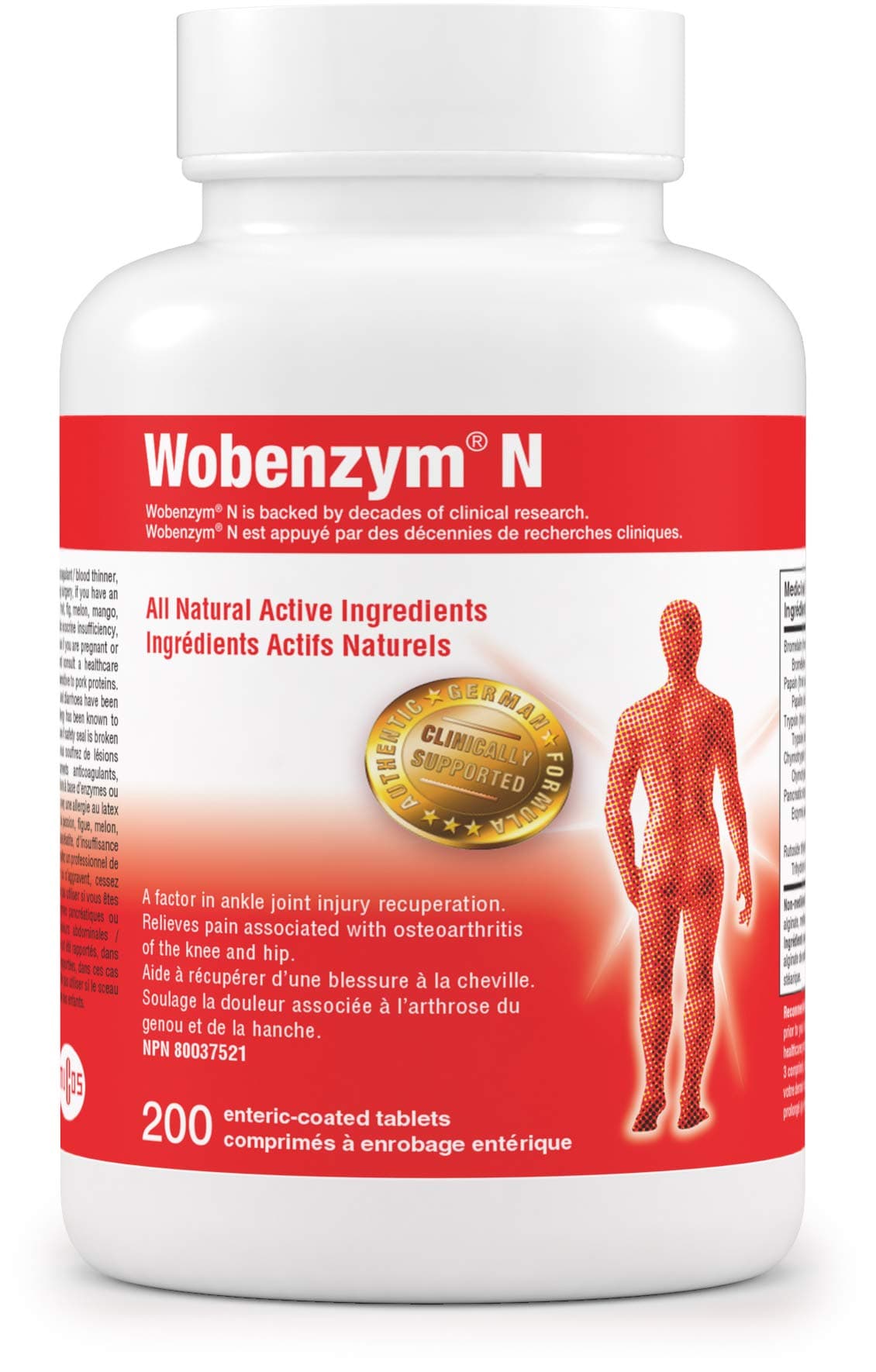 Wobenzym N 200 Enteric-Coated Tablets