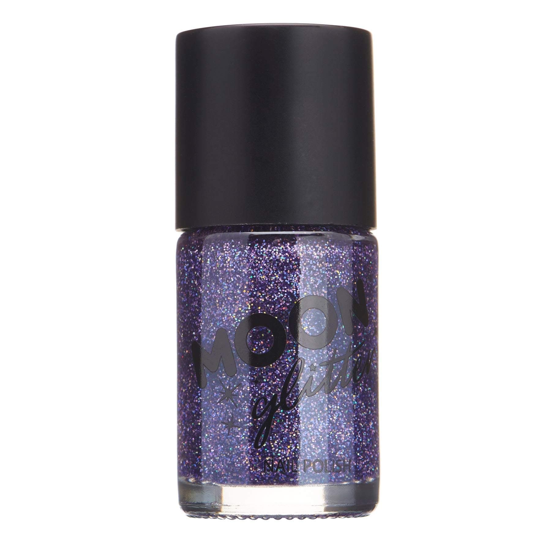 Holographic Glitter Nail Polish by Moon Glitter - Purple - Sparkle and Shine Nail Varnish - 10ml