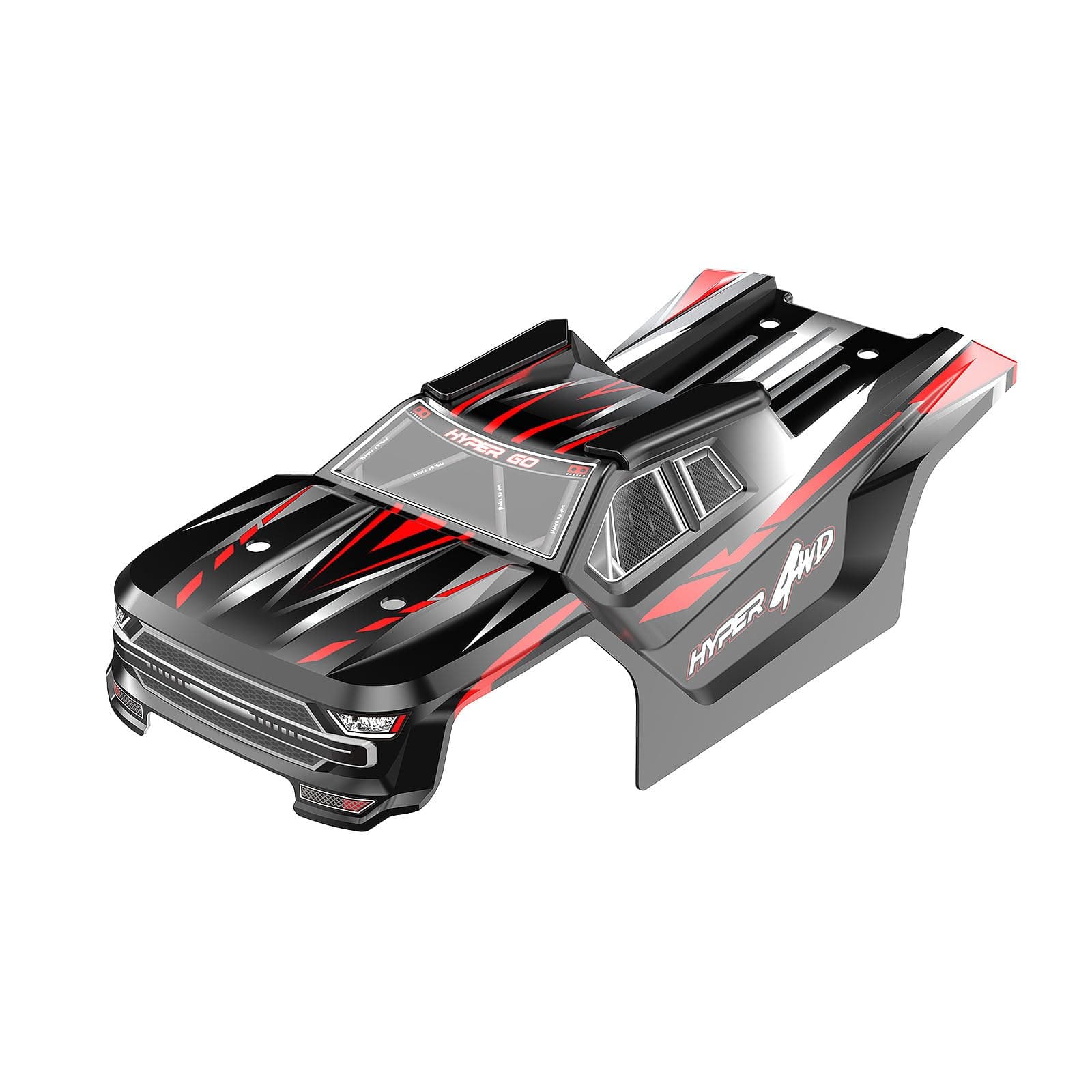 1430K2 1/14 Scale RC Car Accessories Black & Red Shell Body, Spare Parts RC Vehicle Bodies for H14BM