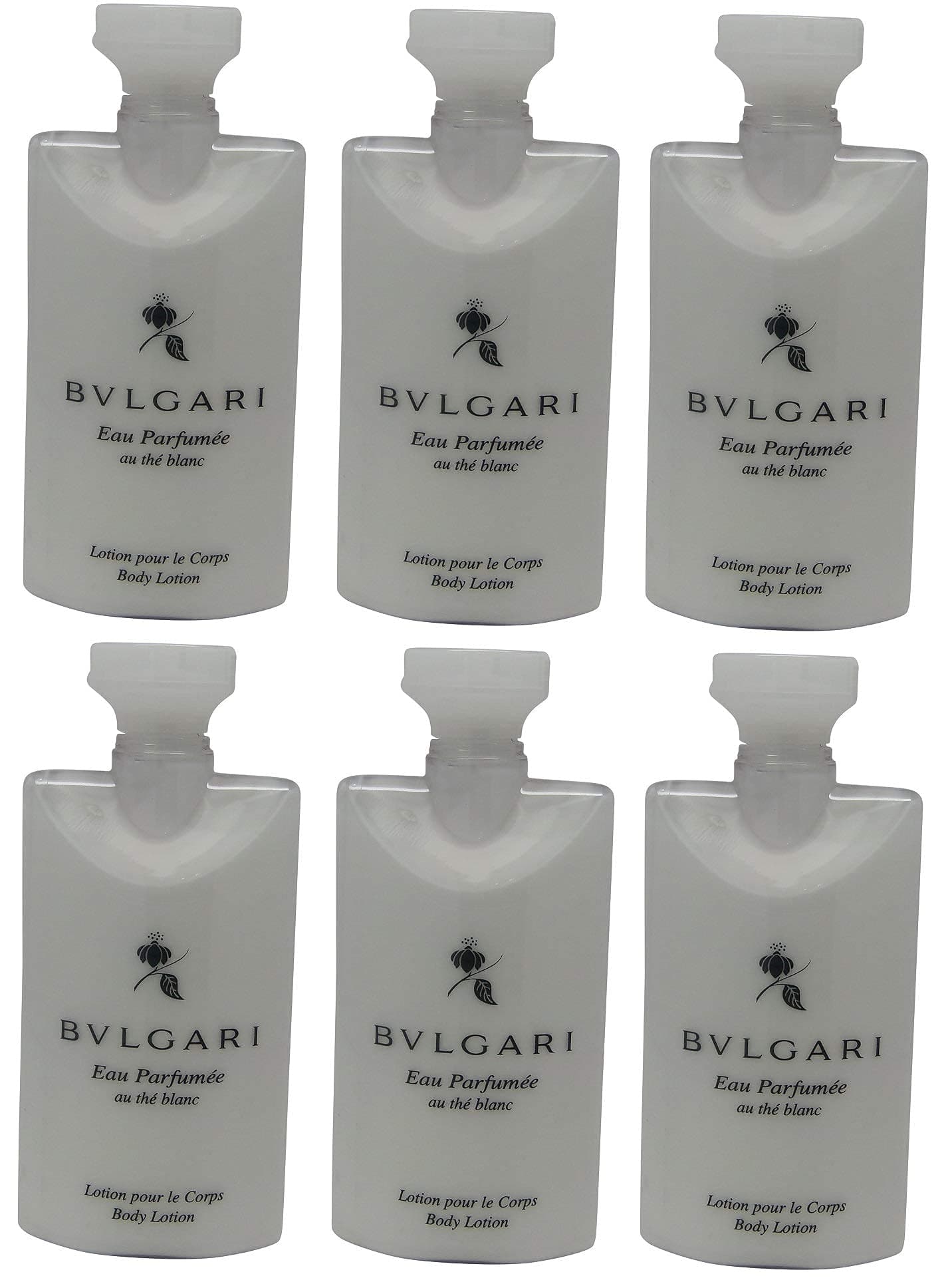 White Tea au the blanc Body Lotion Lot of 6 ea 2.5oz Bottles.