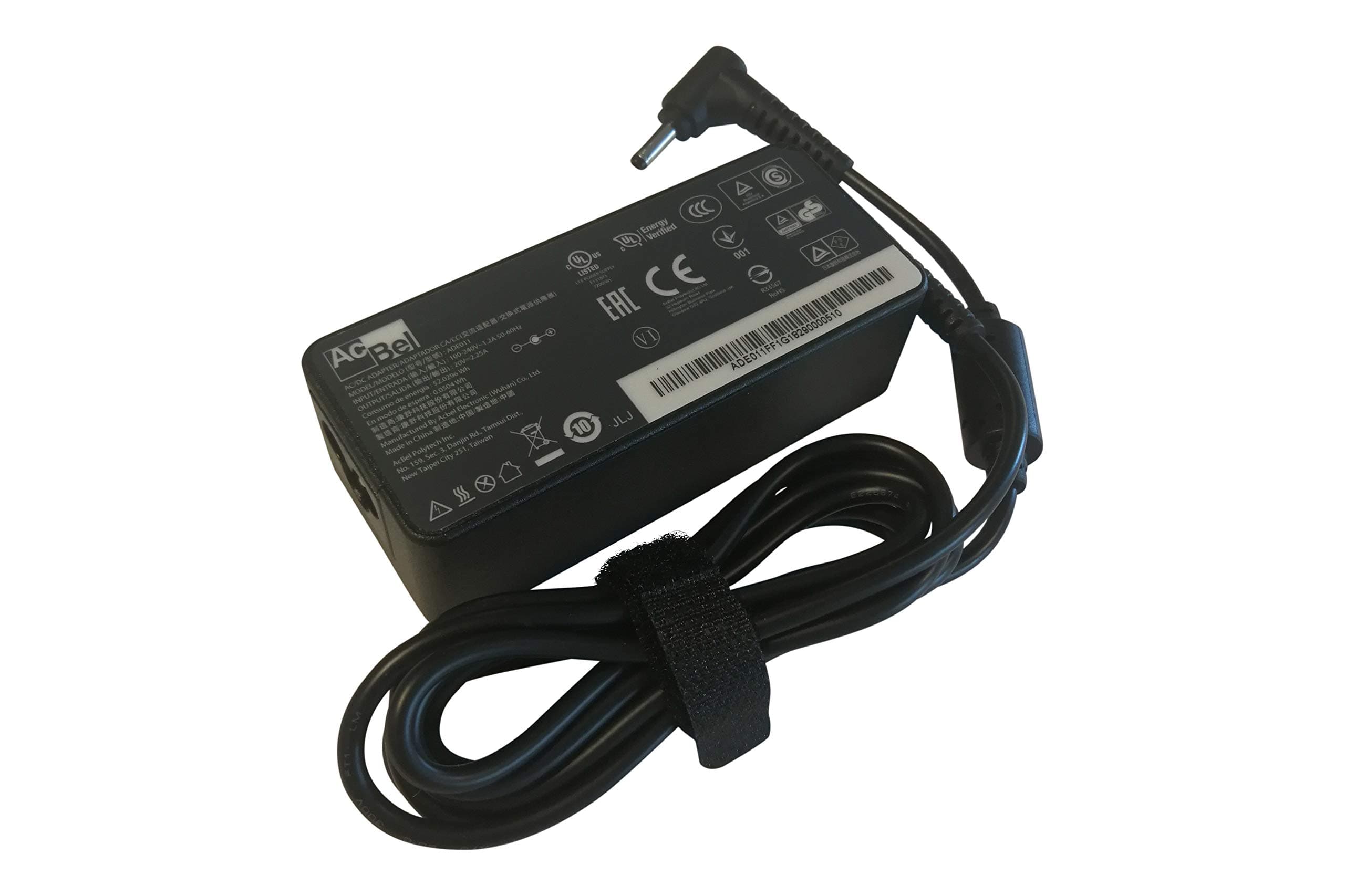 Acbel Lenovo 45W Charger GX20K11838 AC Adapter Lenovo Ideapad 100 110 110S 120S 310 320 320S 720S S340 B110 Flex 4 Yoga 520 710 720 S130S S145 S340 510 110S 110S-11IBR 120S 320-15IAP E41 ​Power Supply Cable (ADE011)