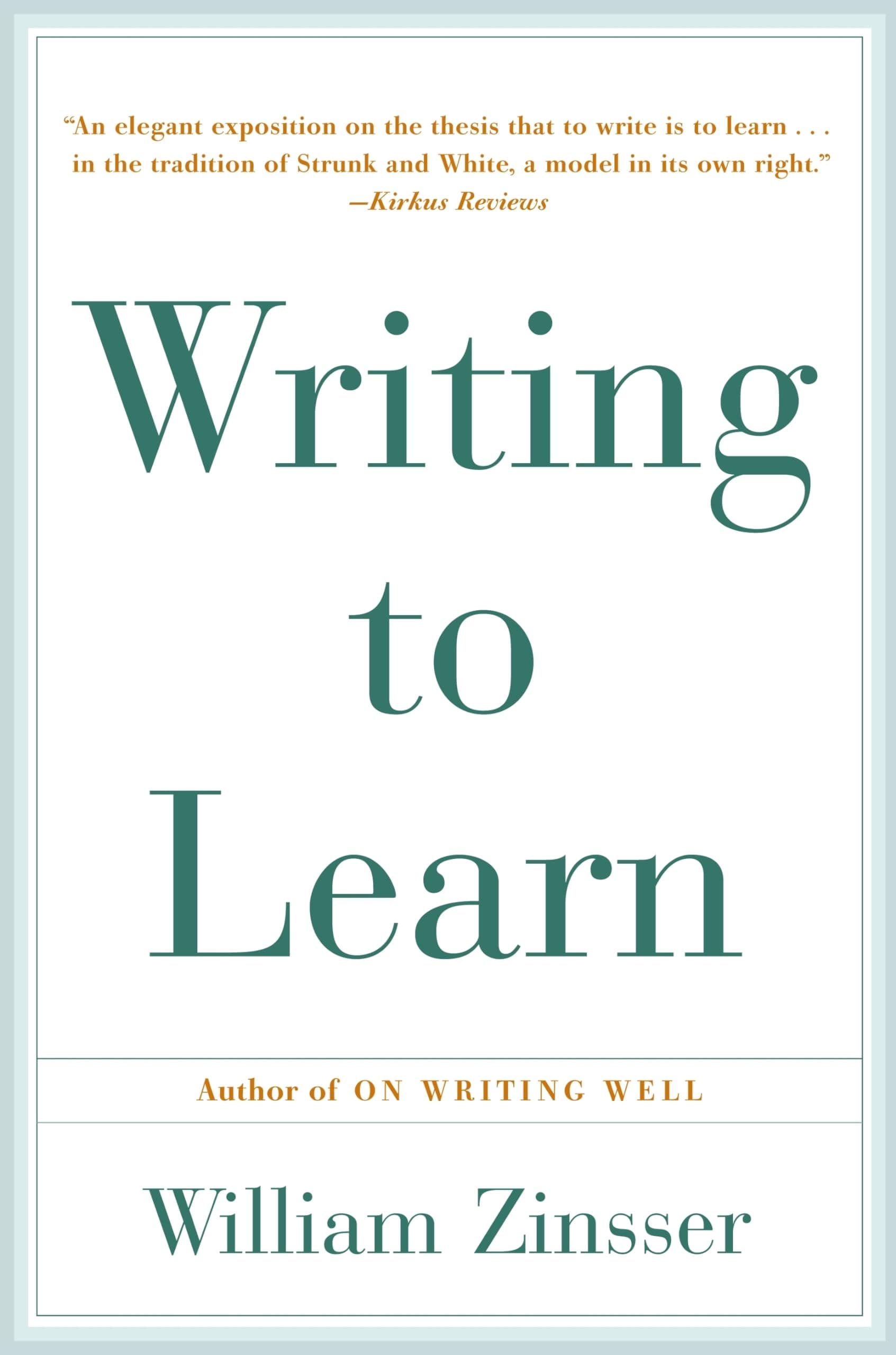 Writing to Learn Paperback – 4 Jun. 1993
