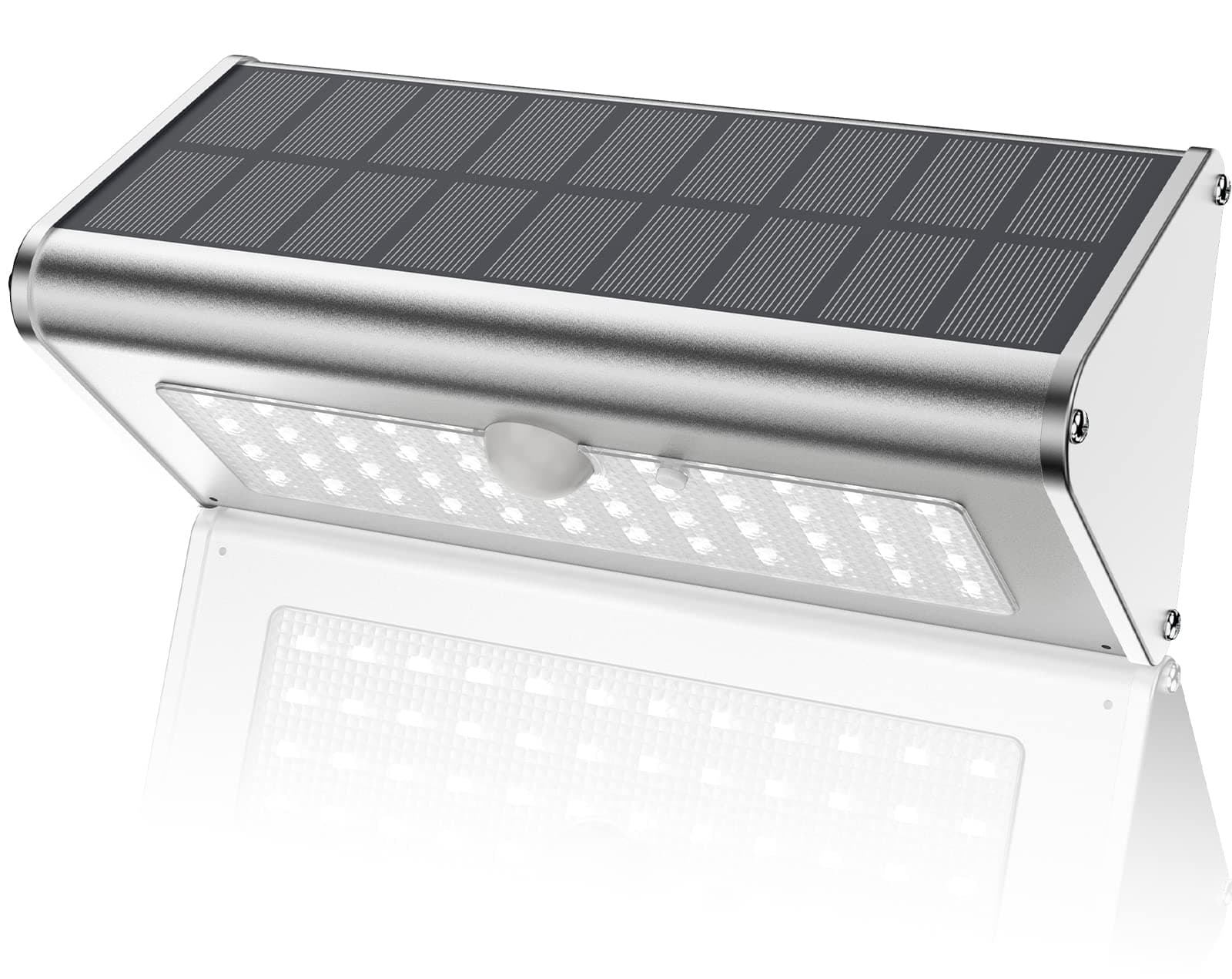 Super Bright Solar Lights Outdoor IP65 Water Proof, 1100 Lumens Wireless LED Motion Sensor Light, Aluminum Metal Housing Security Lights Flood Wall Lights, 1 Pack (Daylight)