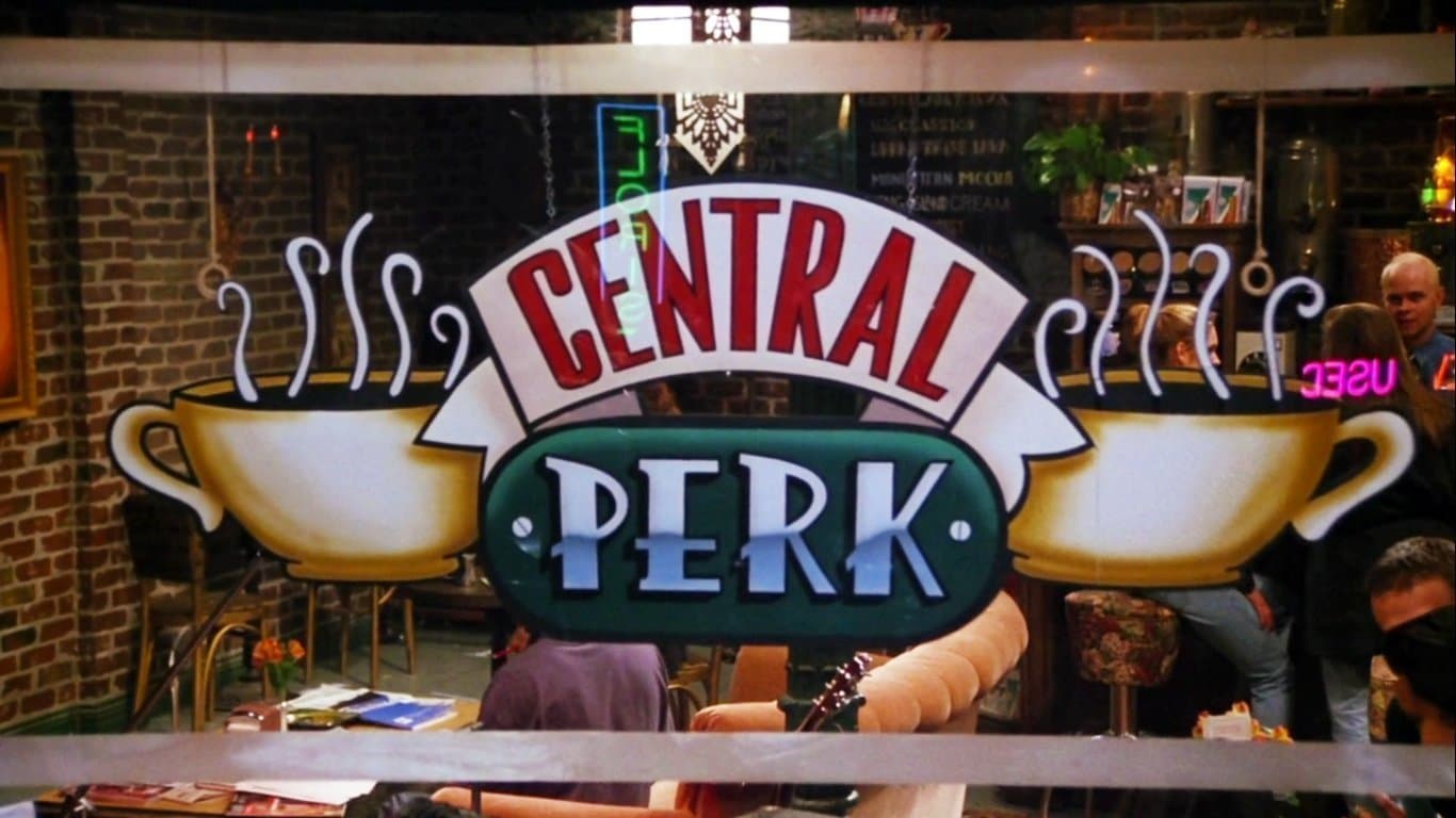Central Perk Sticker Big Sticker. 14 inch Long x 7 inch Tall. The Best Serie Ever. Have one Central Perk Sticker to Light up Your House.