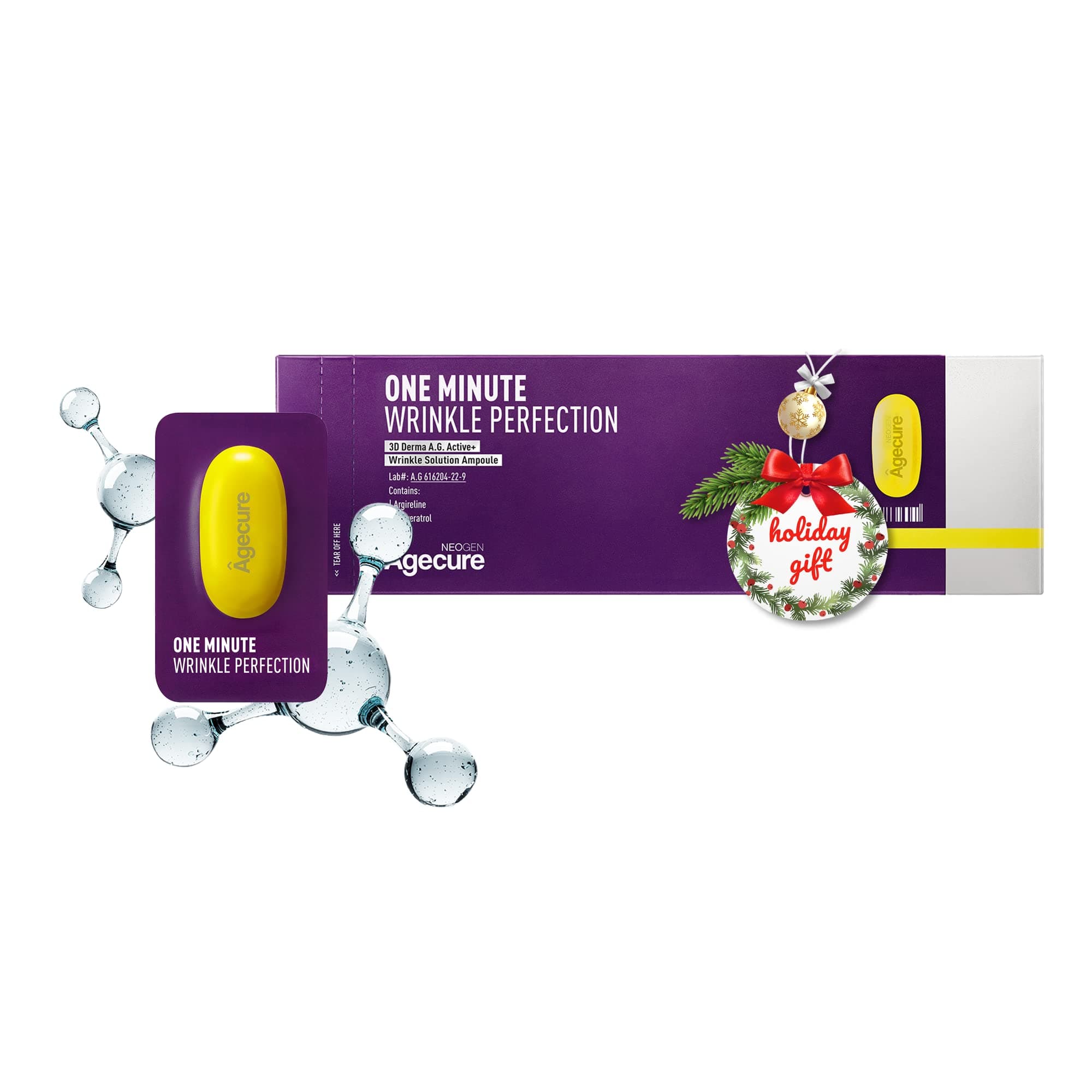 Neogen Agecure Moisturizer Ampoules : for Face, Neck, Wrinkle Spot Treatment - Contains 12 age, Day & Night Cream, One Minute Wrinkle Perfection - 0.9 oz X 30 ea