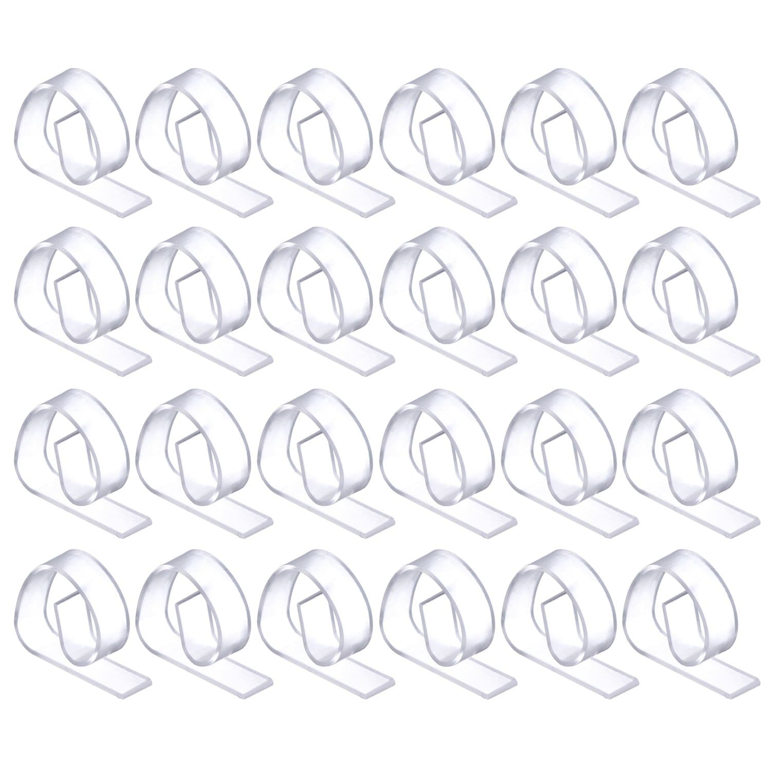 24 Pack Plastic Tablecloth Clips, Clear Table Cover Cloth Clamps Holder for Party Picnic